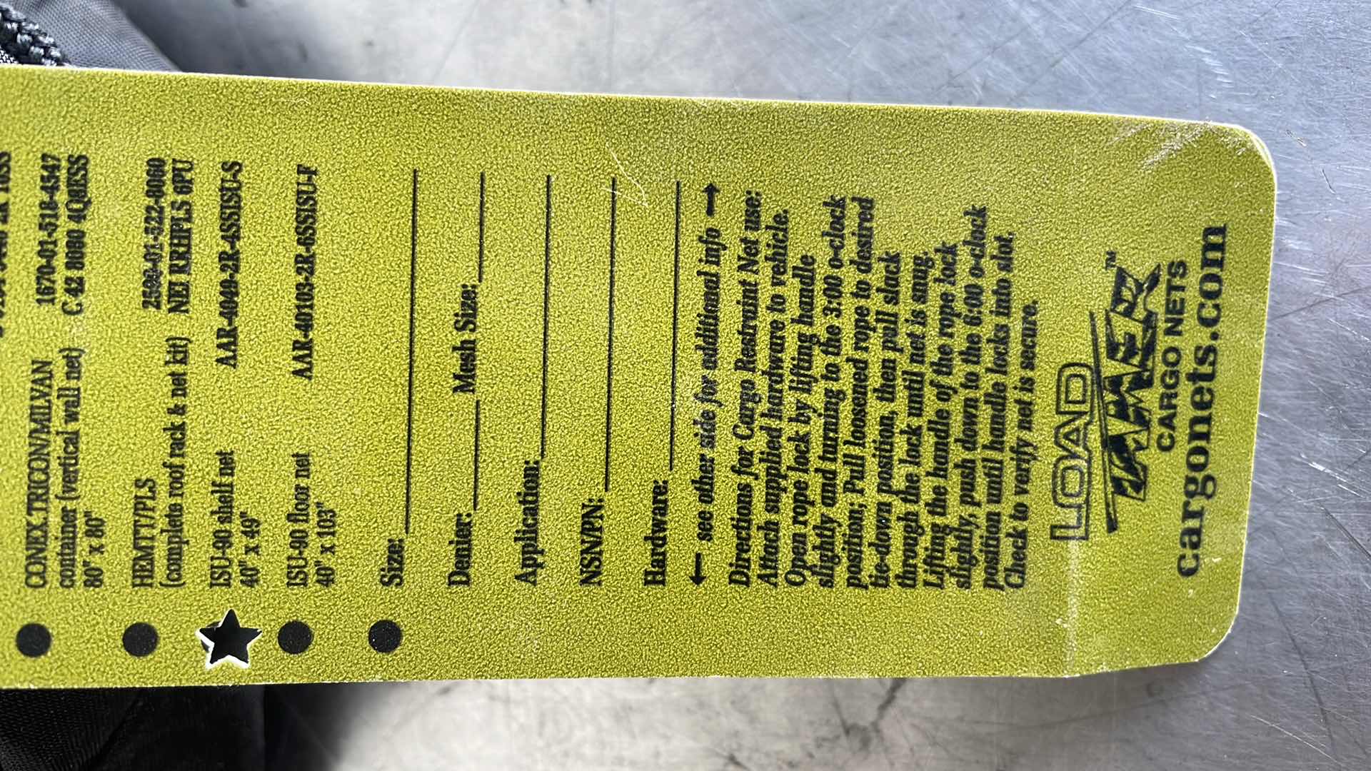 Photo 2 of LOAD TAMER SHELF NET 40”X 49”