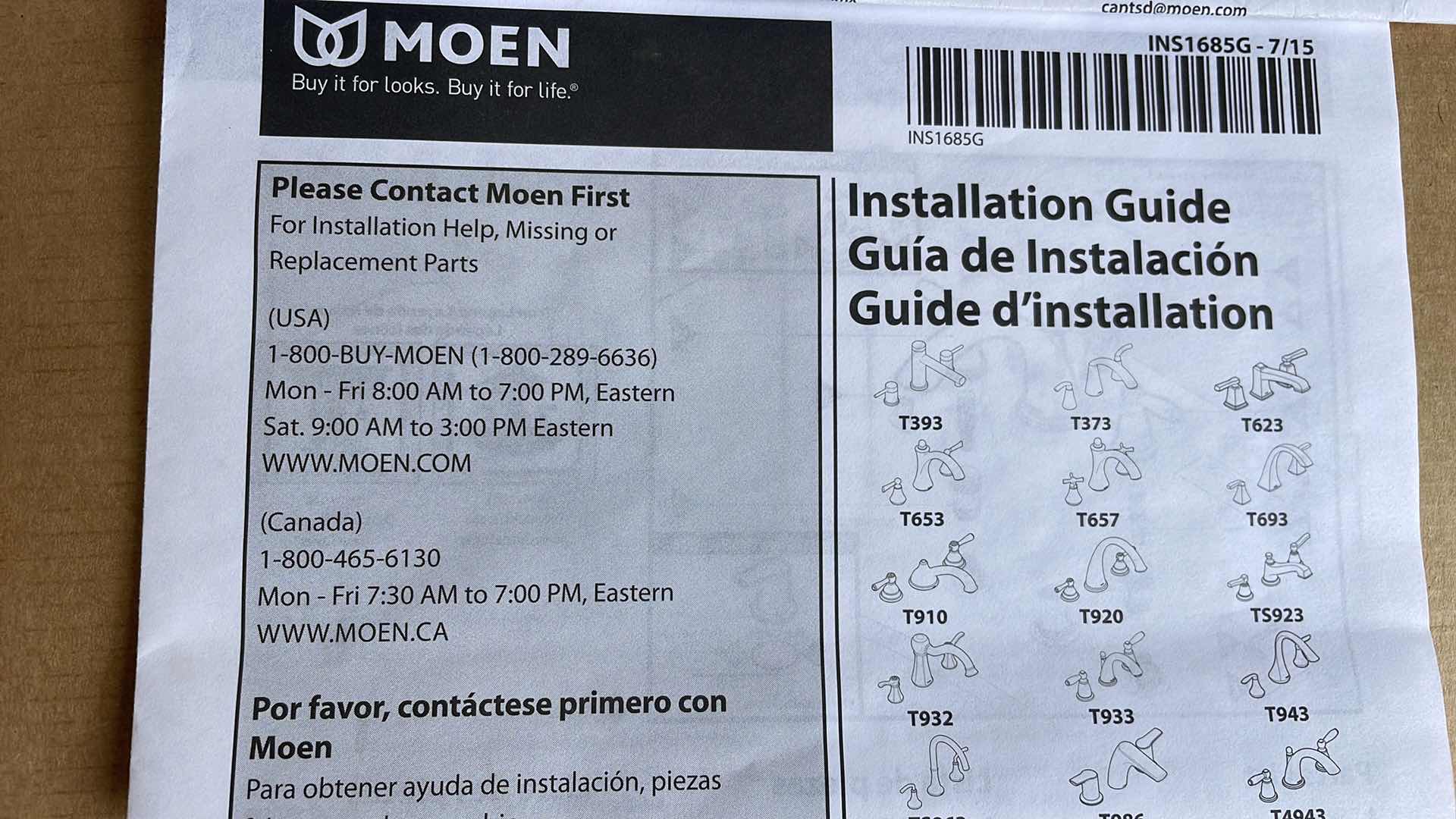 Photo 1 of MOEN TWO HANDLE ROMAN TUB FAUCET CHROME