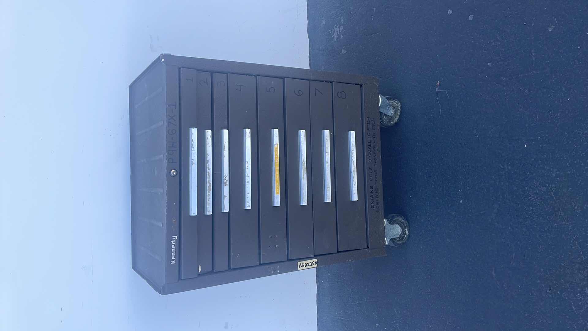 Photo 1 of KENNEDY ROLLING 8 DRAWER TOOL BOX 27” X 18” X 39”