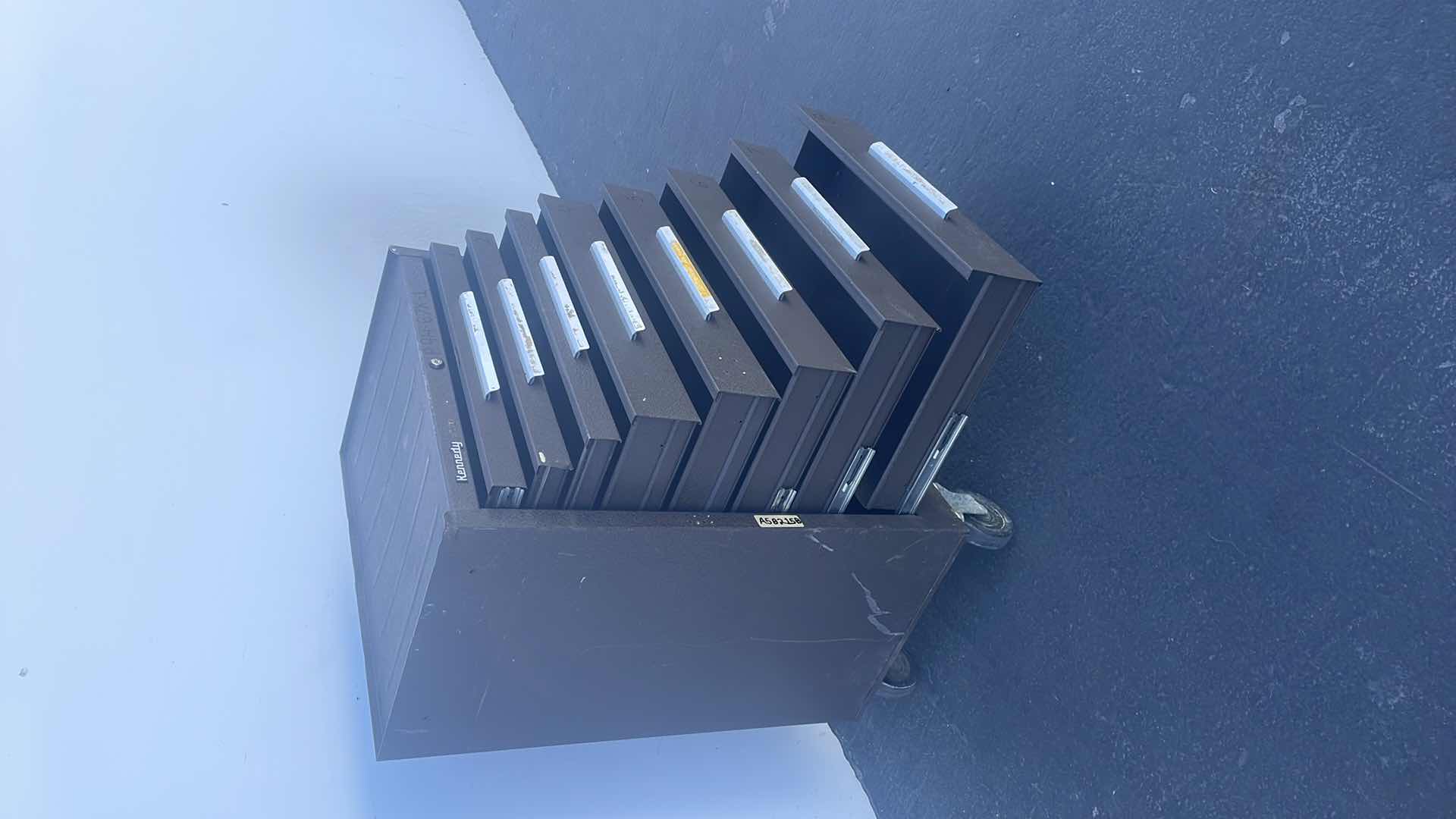 Photo 1 of KENNEDY ROLLING 8 DRAWER TOOL BOX 27” X 18” X 39”