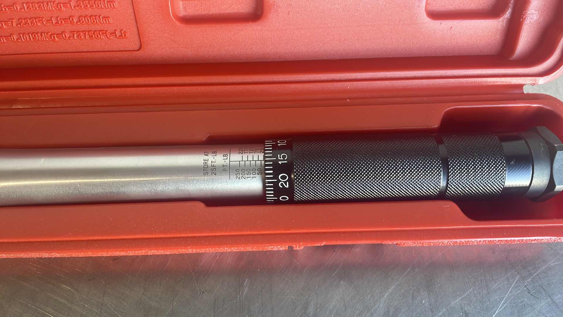 Photo 1 of TEKTON 1/2” DRIVE TORQUE WRENCH 24340 IN CASE