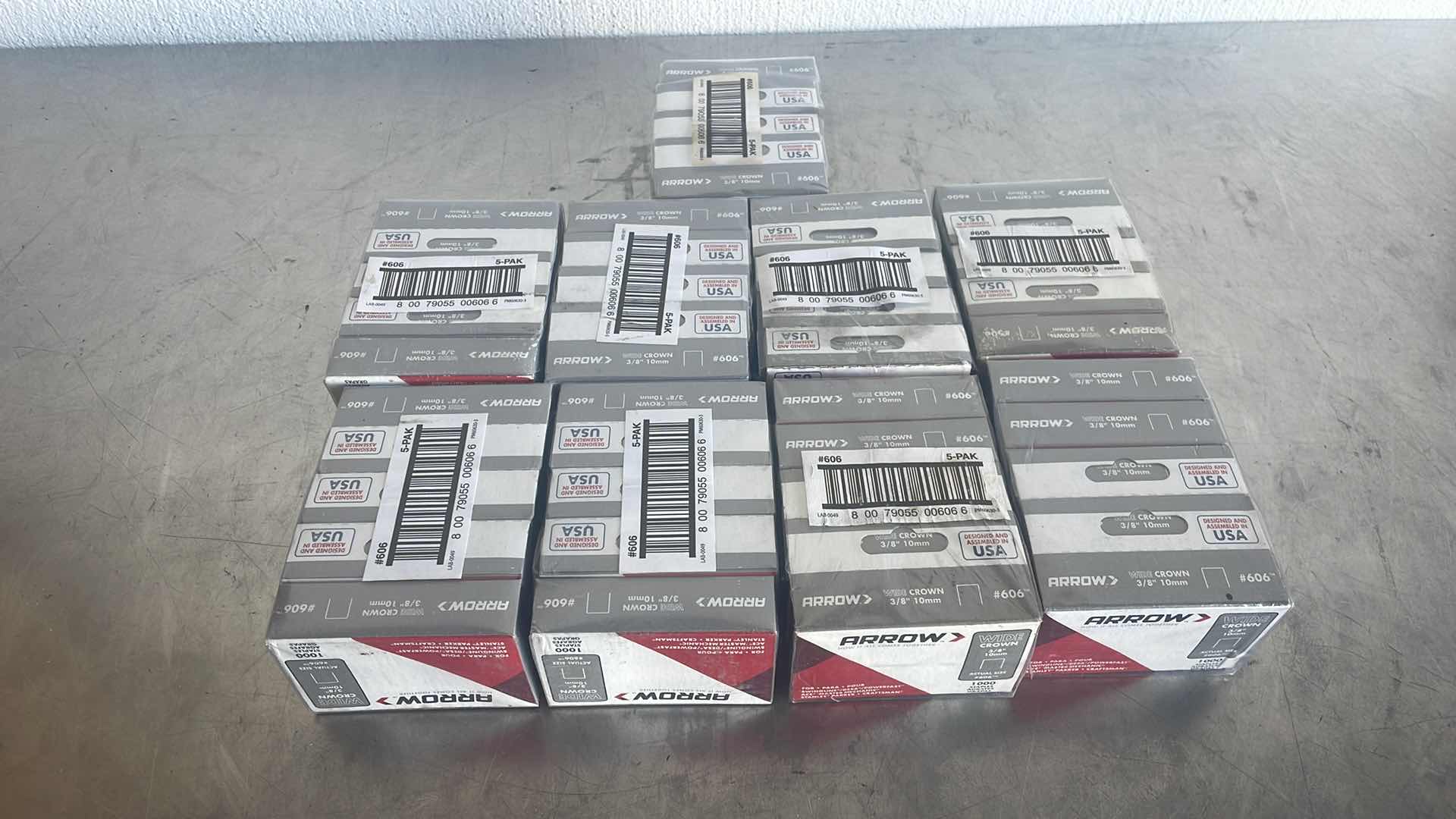 Photo 1 of ARROW 3/8" WIDE CROWN STAPLES #606 QTY = 45 PK OF 1000