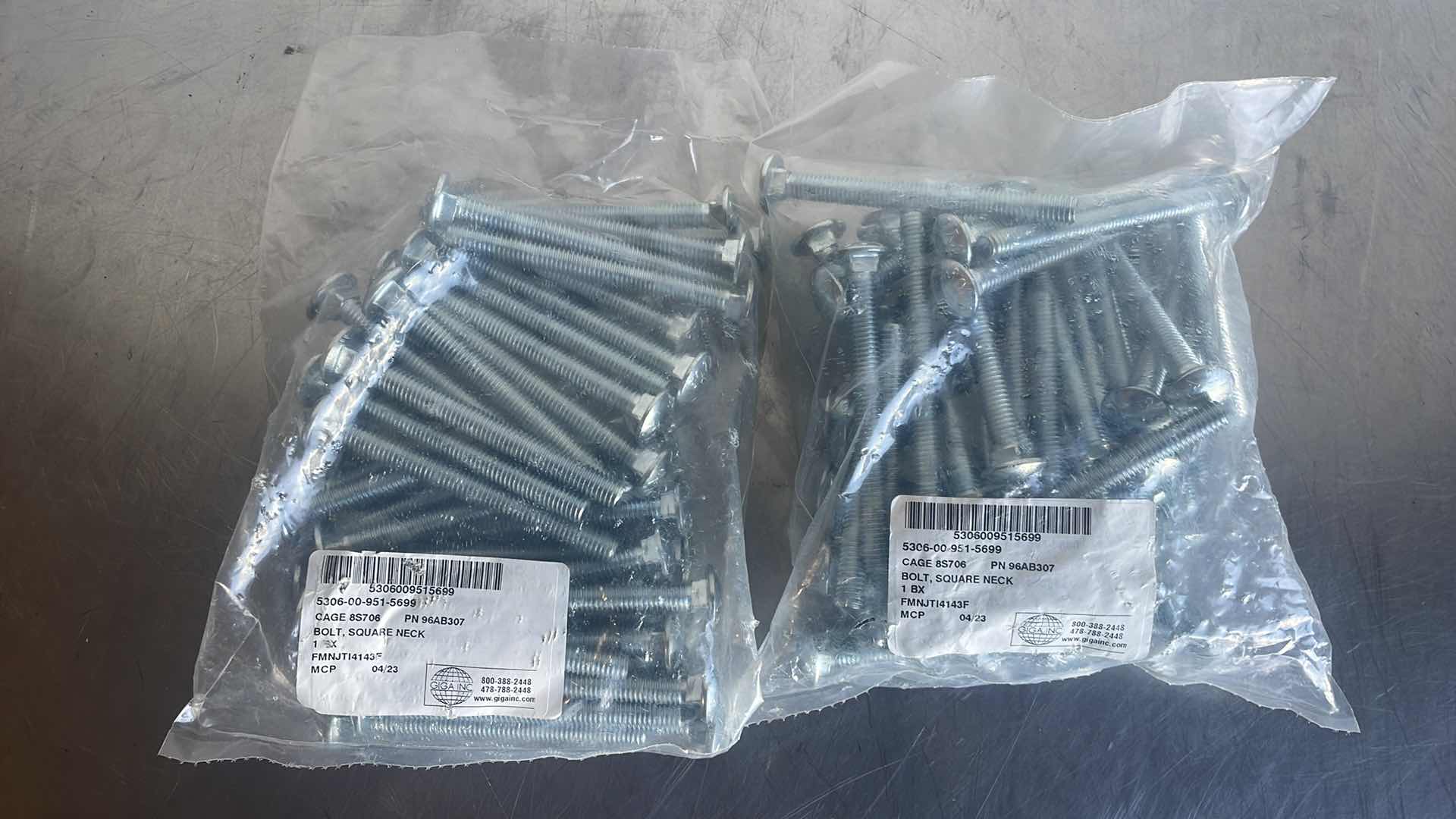 Photo 1 of 3/8”-16 X 4” SQUARE NECK BOLTS (100)