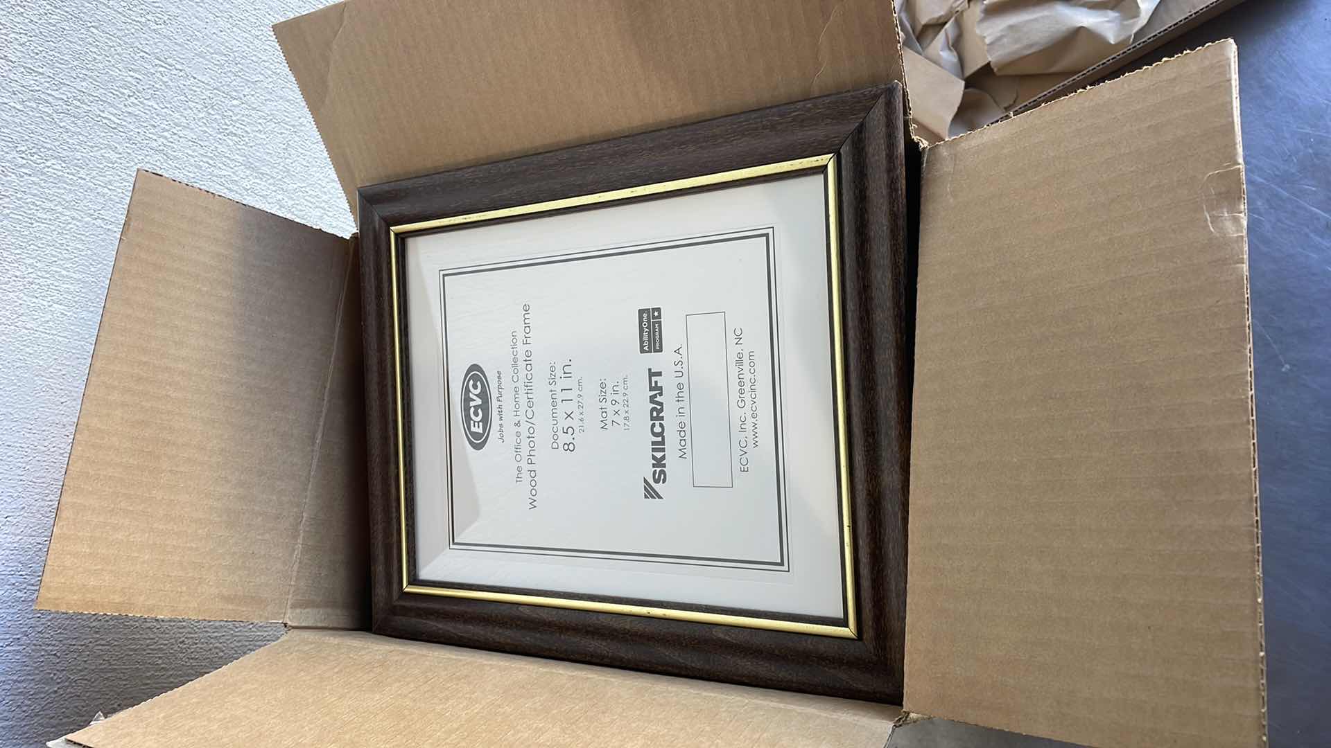 Photo 1 of SKILCRAFT WOOD PHOTO/CERTIFICATE FRAME 8-1/2” x 11”(12)