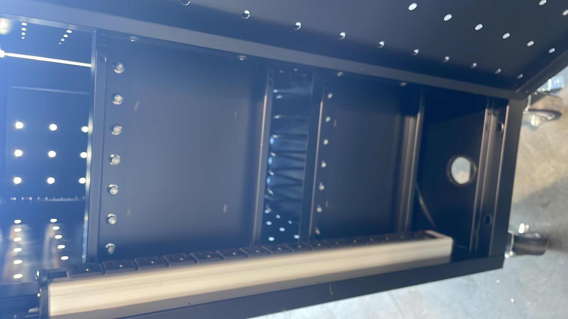 Photo 4 of STAND STEADY LINE LEADER COMPACT MOBILE CHARGING CART FOR CHROMEBOOKS, LAPTOPS, TABLETS AND MORE - CHARGES AND STORES 16 DEVICES - INCLUDES POWER STRIP AND LOCKING CABINET (12.13" X 23.25" X 34")