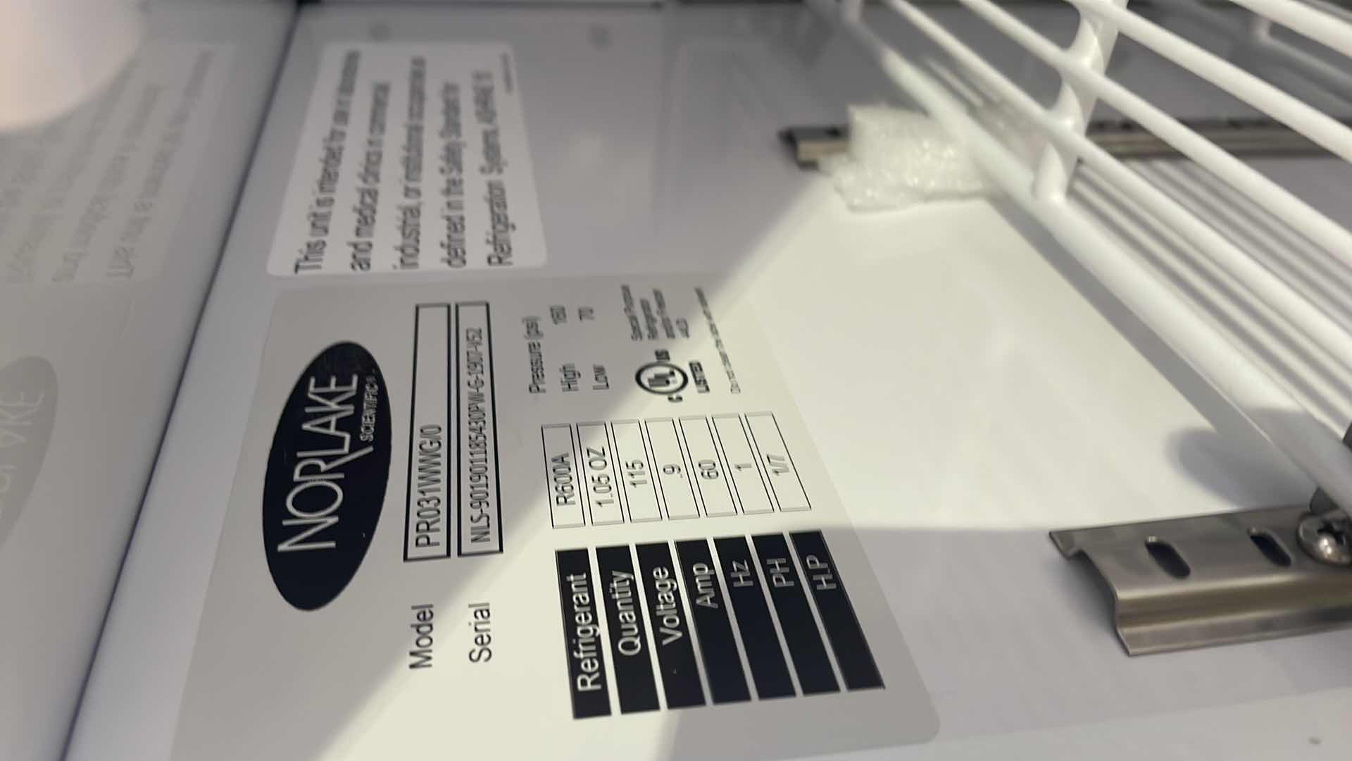 Photo 1 of NORLAKE SCIENTIFIC LABORATORY REFRIGERATOR