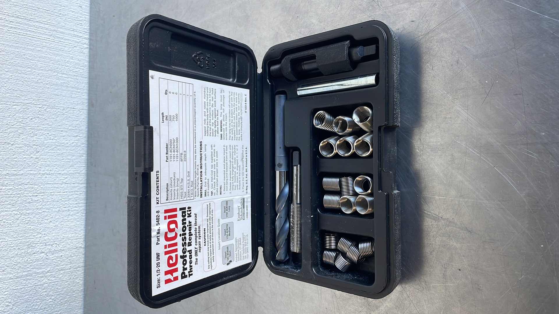 Photo 1 of HELICOIL PROFESSIONAL THREAD REPAIR SIZE 1/2 X 20