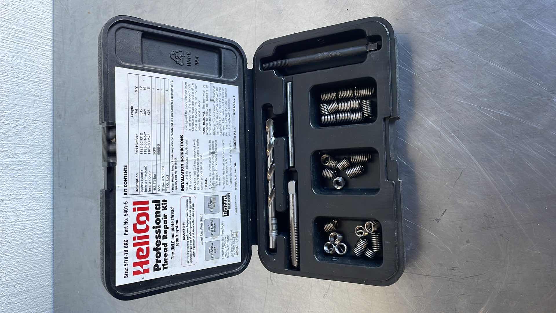 Photo 1 of HELICOIL PROFESSIONAL THREAD REPAIR SIZE 5/16 X 18