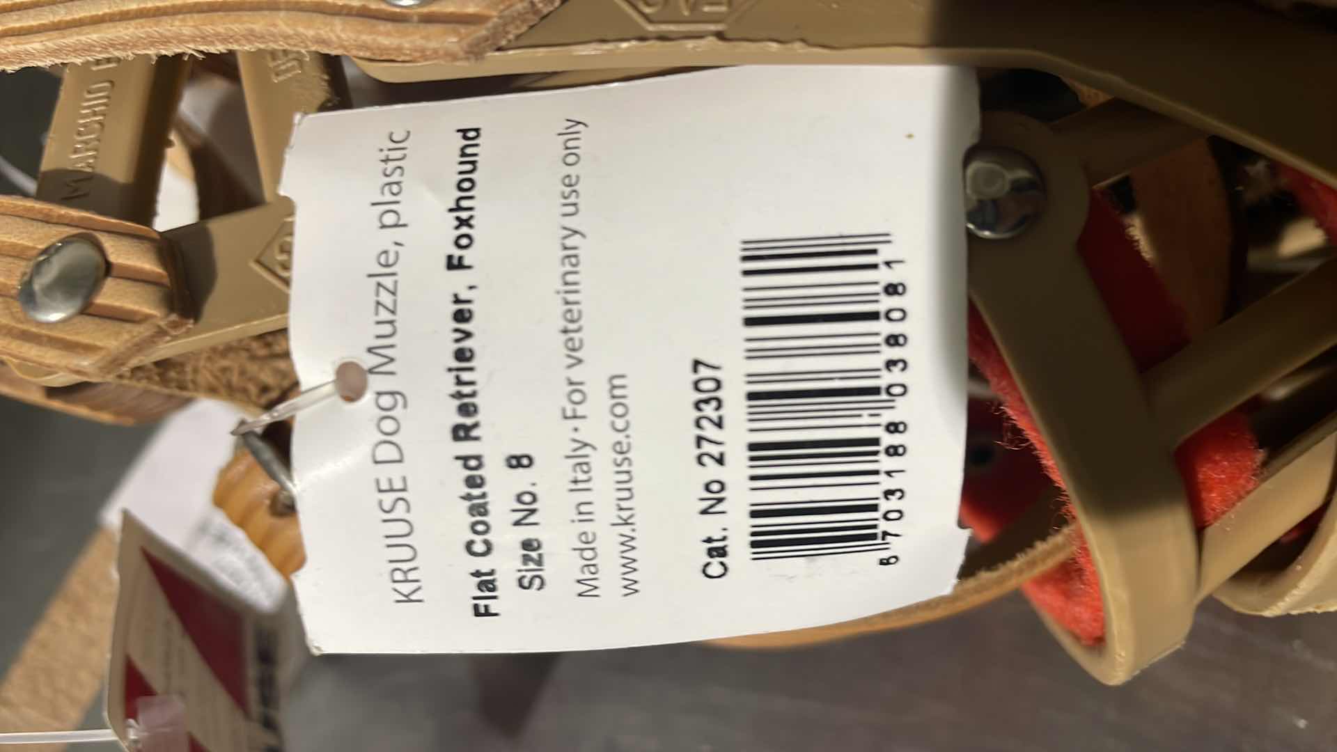 Photo 1 of KRUUSE BUSTER PLASTIC DOG MUZZLE, SIZE NO 8 (5)