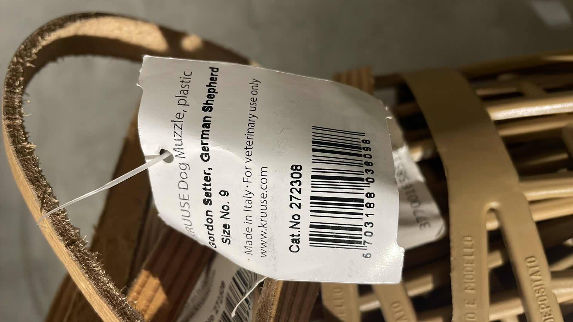 Photo 1 of KRUUSE BUSTER PLASTIC DOG MUZZLE, SIZE NO 9 (6)