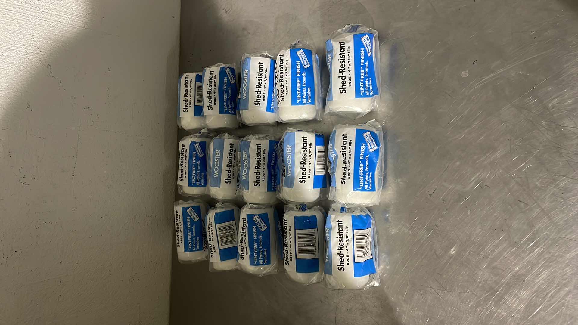 Photo 1 of WOOSTER PAINT ROLLERS 4” x 3/8” PILE SHED RESISTANT MEDIUM SURFACES (15)