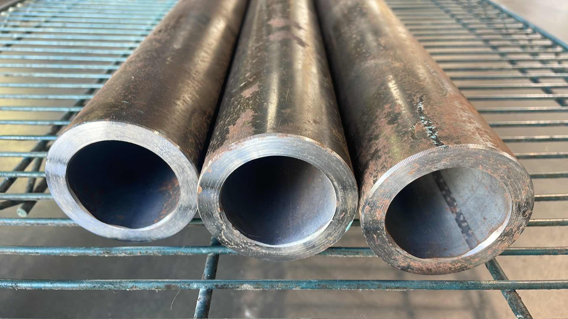 Photo 1 of 2-7/16” O.D. x 45” LONG 3/8” THICK WALL STEEL ROUND STOCK 3 PCS