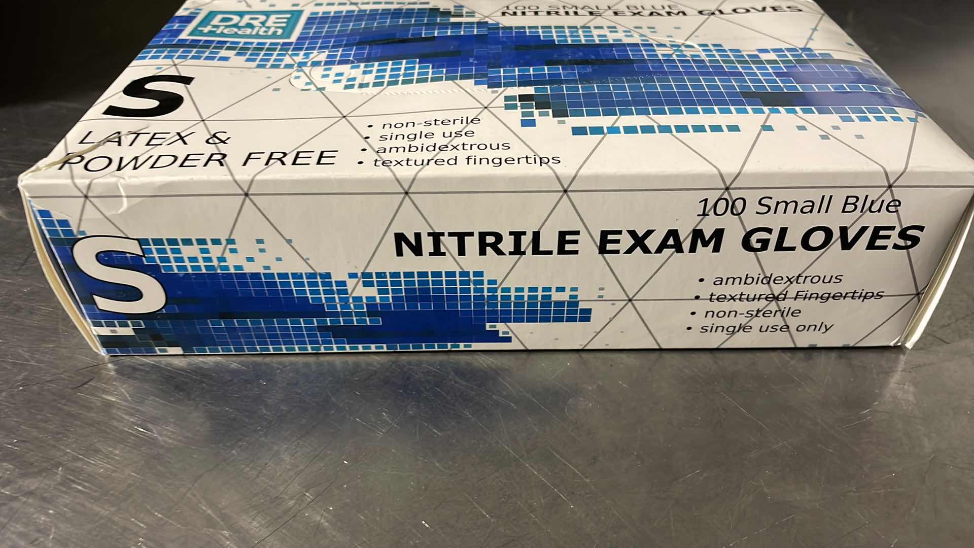 Photo 1 of DRE HEALTH POWDER FREE DISPOSABLE NITRILE GLOVES - SMALL 100 PACK - MEDICAL EXAM GLOVES