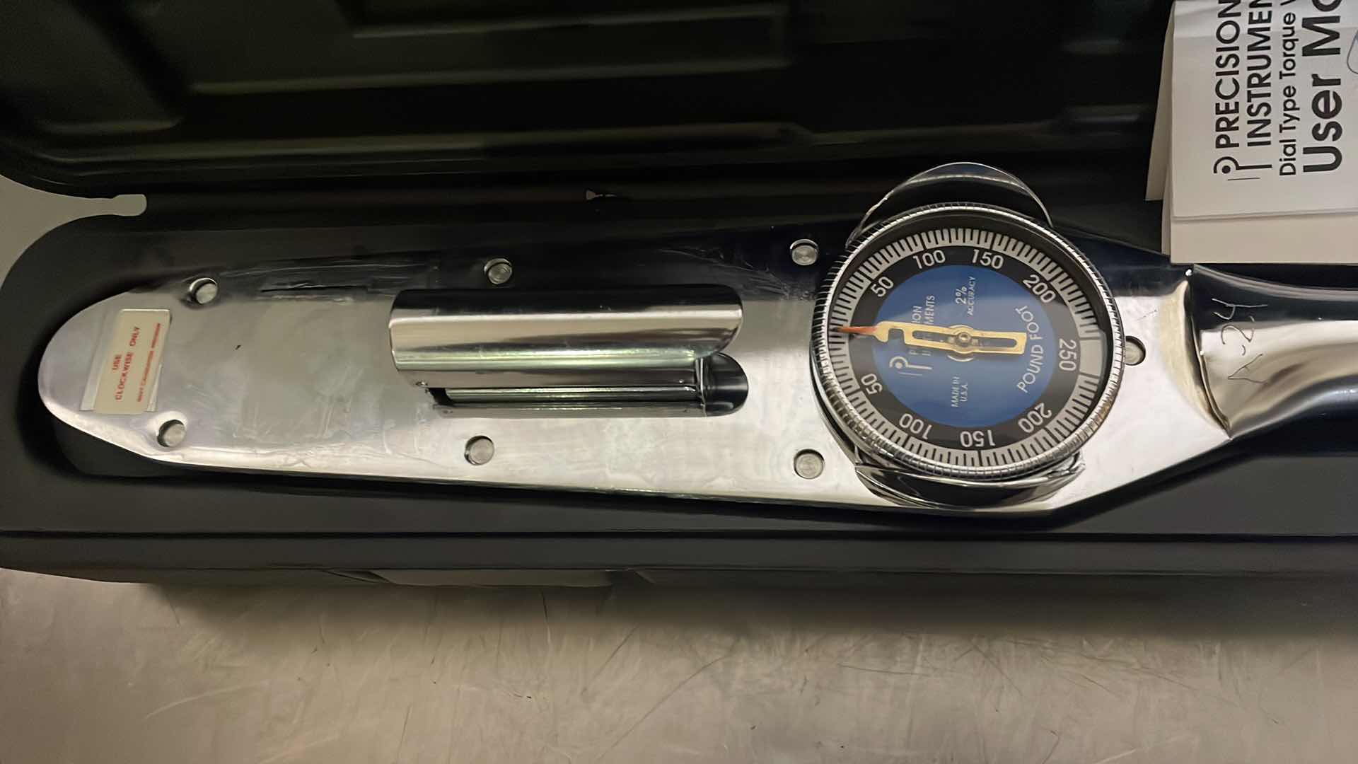 Photo 1 of PRECISION INSTRUMENTS DIAL TYPE 1/2” DRIVE TORQUE WRENCH D3F250FL