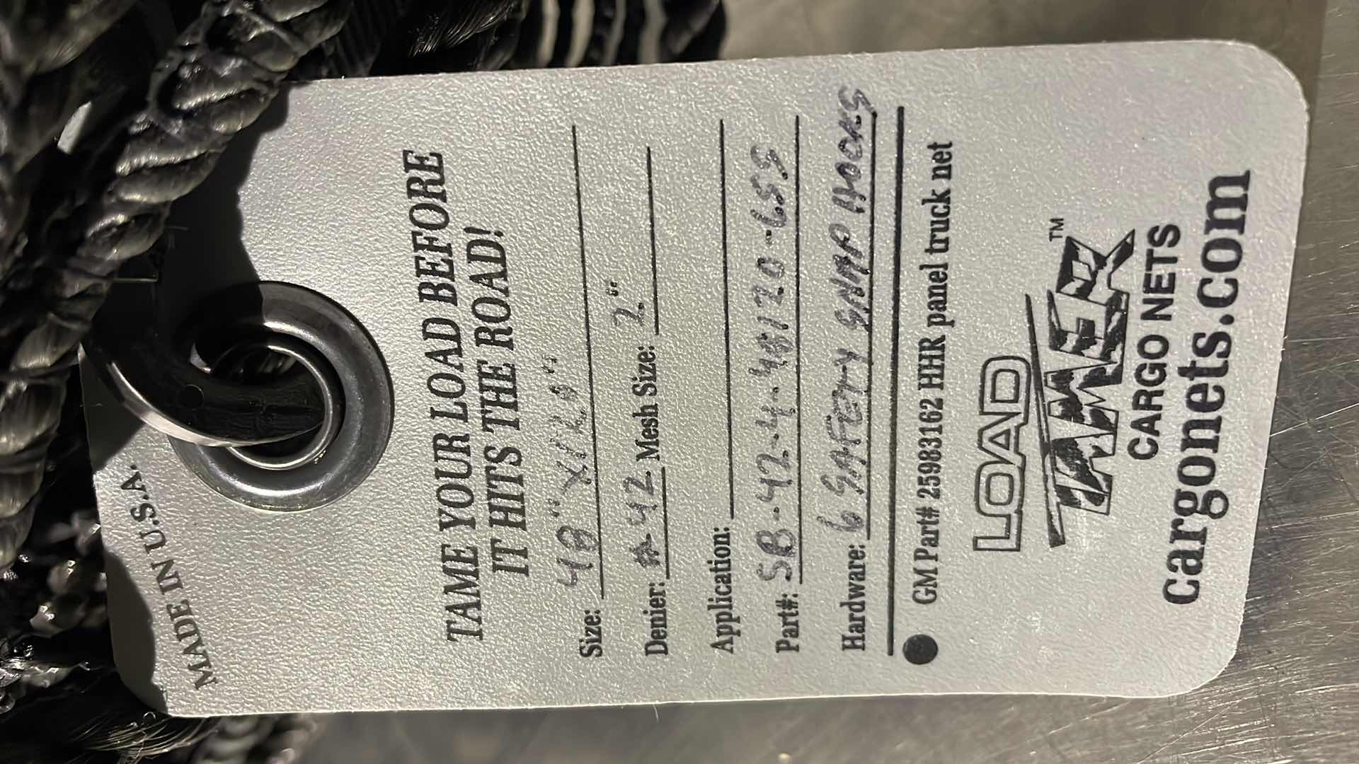 Photo 1 of LOAD TAMER CARGO NET 48” X 120”