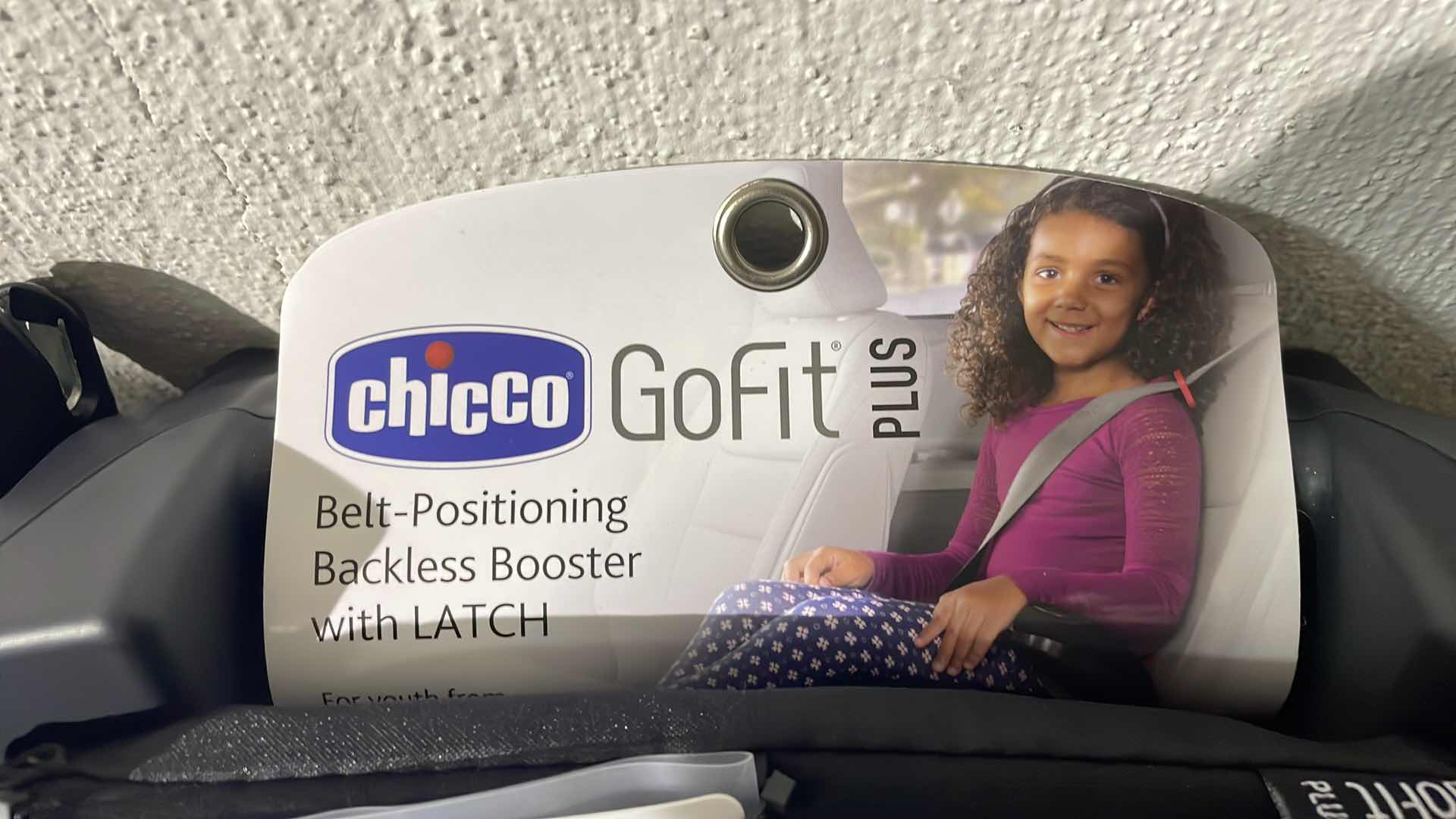 Photo 1 of CHICCO GOFIT PLUS BACKLESS BOOSTER CAR SEAT WITH LATCH ATTACHMENT AND QUICK-RELEASE LATCH REMOVAL, PORTABLE TRAVEL BOOSTER SEAT FOR CHILDREN 40-110 LBS. | IRON/BLACK