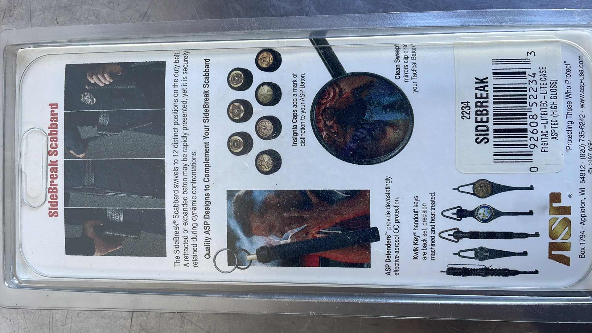 Photo 1 of ASP SIDEBREAK SCABBARD HOLDER, SWIVEL TO 12-POSITION ON BELT, F16
TAC LITE TEC (18)