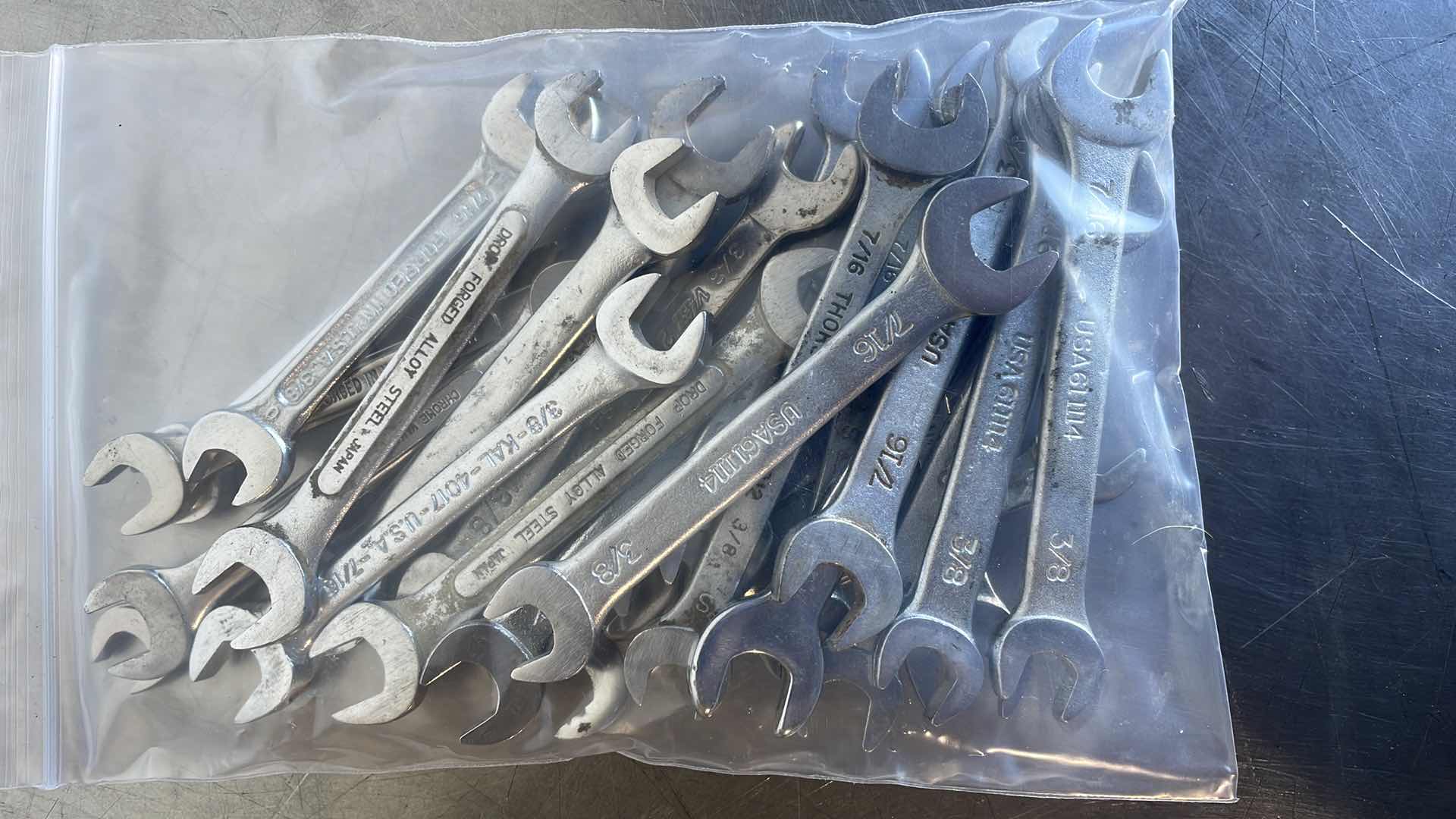 Photo 1 of U.S.A. VARIETY 3/8 & 7/16 OPEN END WRENCHES