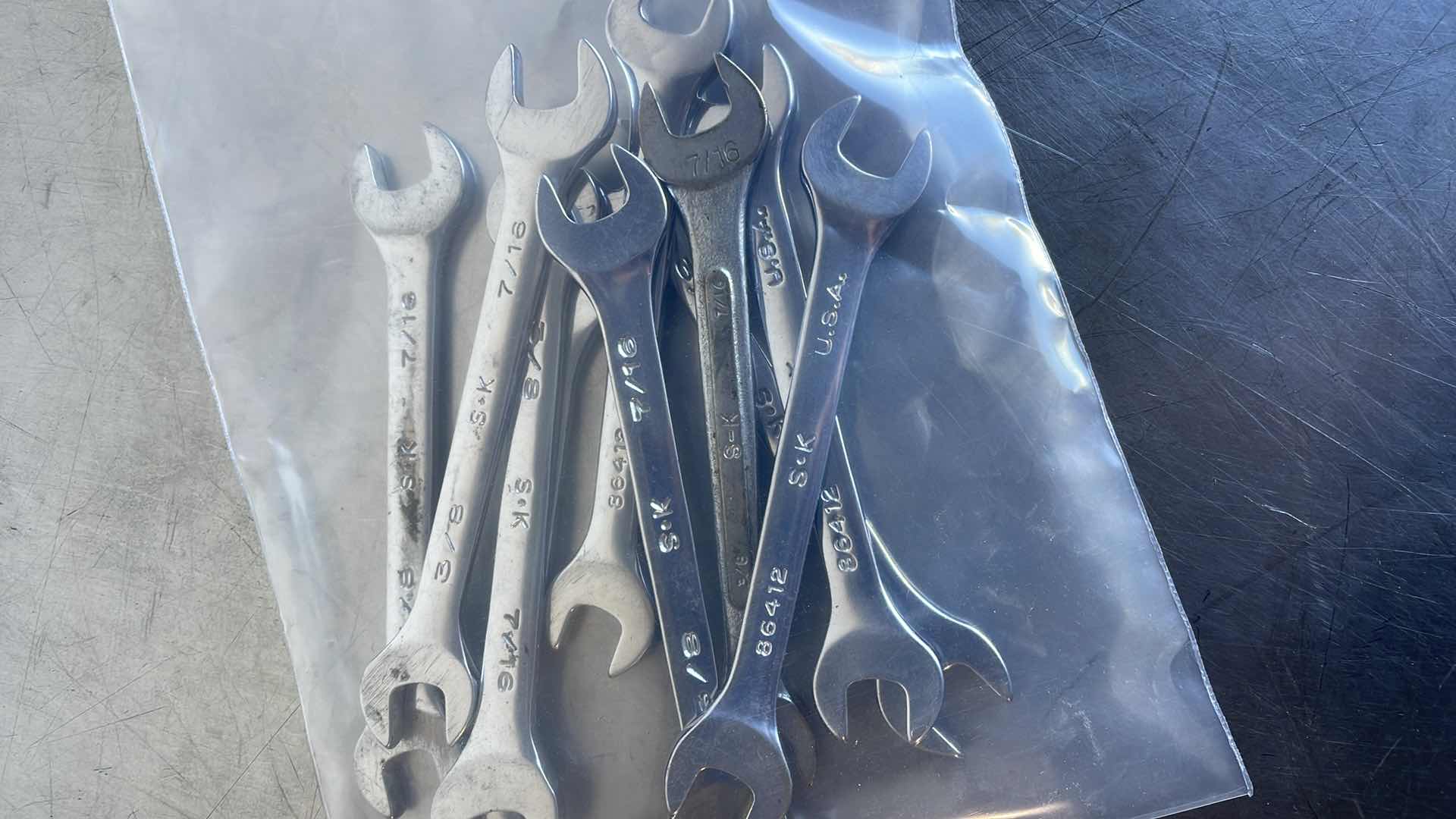 Photo 1 of SK U.S.A. 3/8 & 7/16 OPEN END WRENCHES (10)