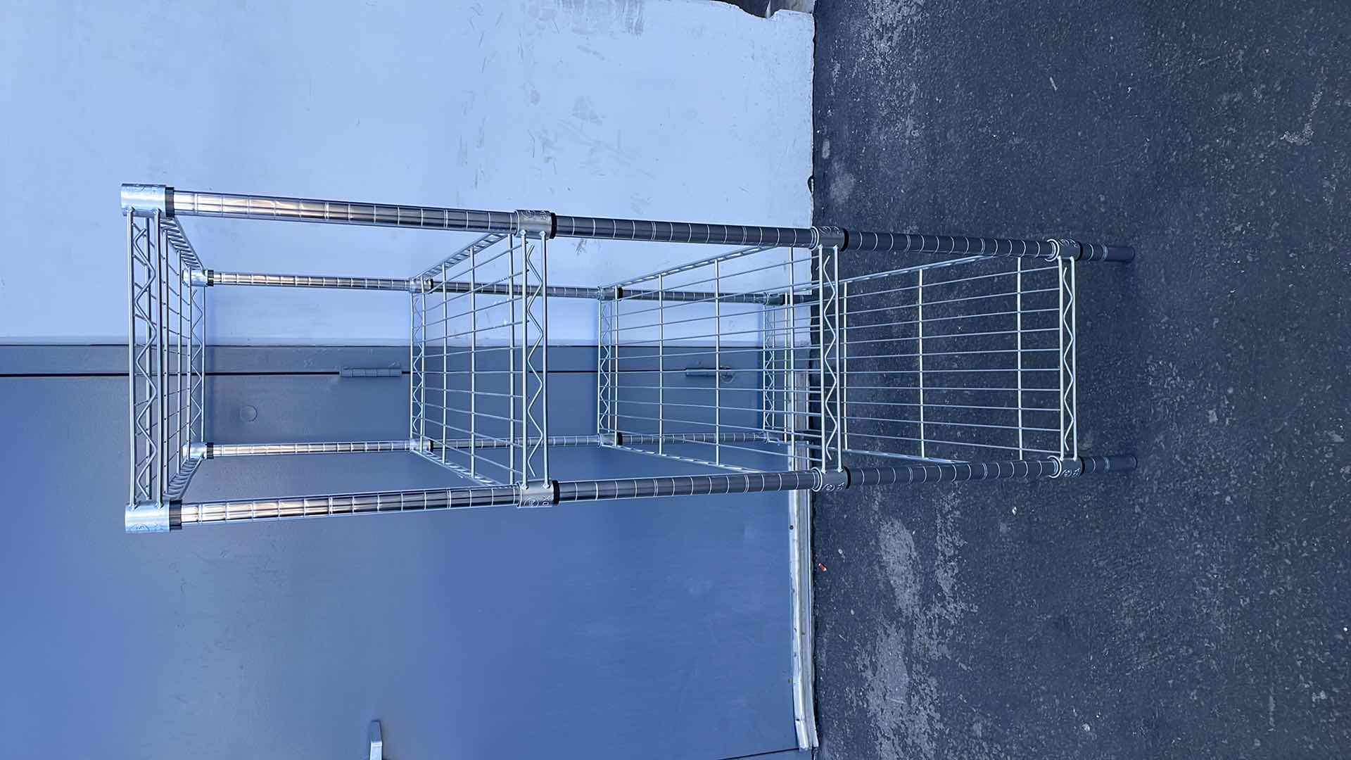 Photo 1 of 4-SHELF NARROW ADJUSTABLE METAL STORAGE SHELVING UNIT 36” X 14” H54”