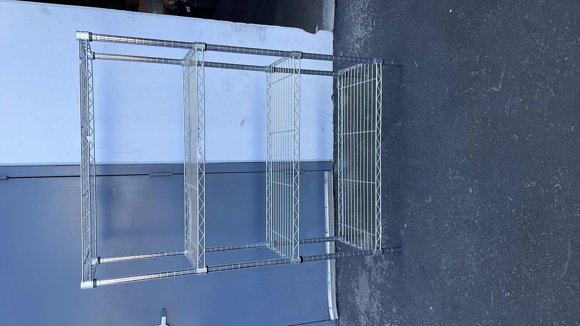 Photo 1 of 4-SHELF NARROW ADJUSTABLE METAL STORAGE SHELVING UNIT 36” X 14” H54”