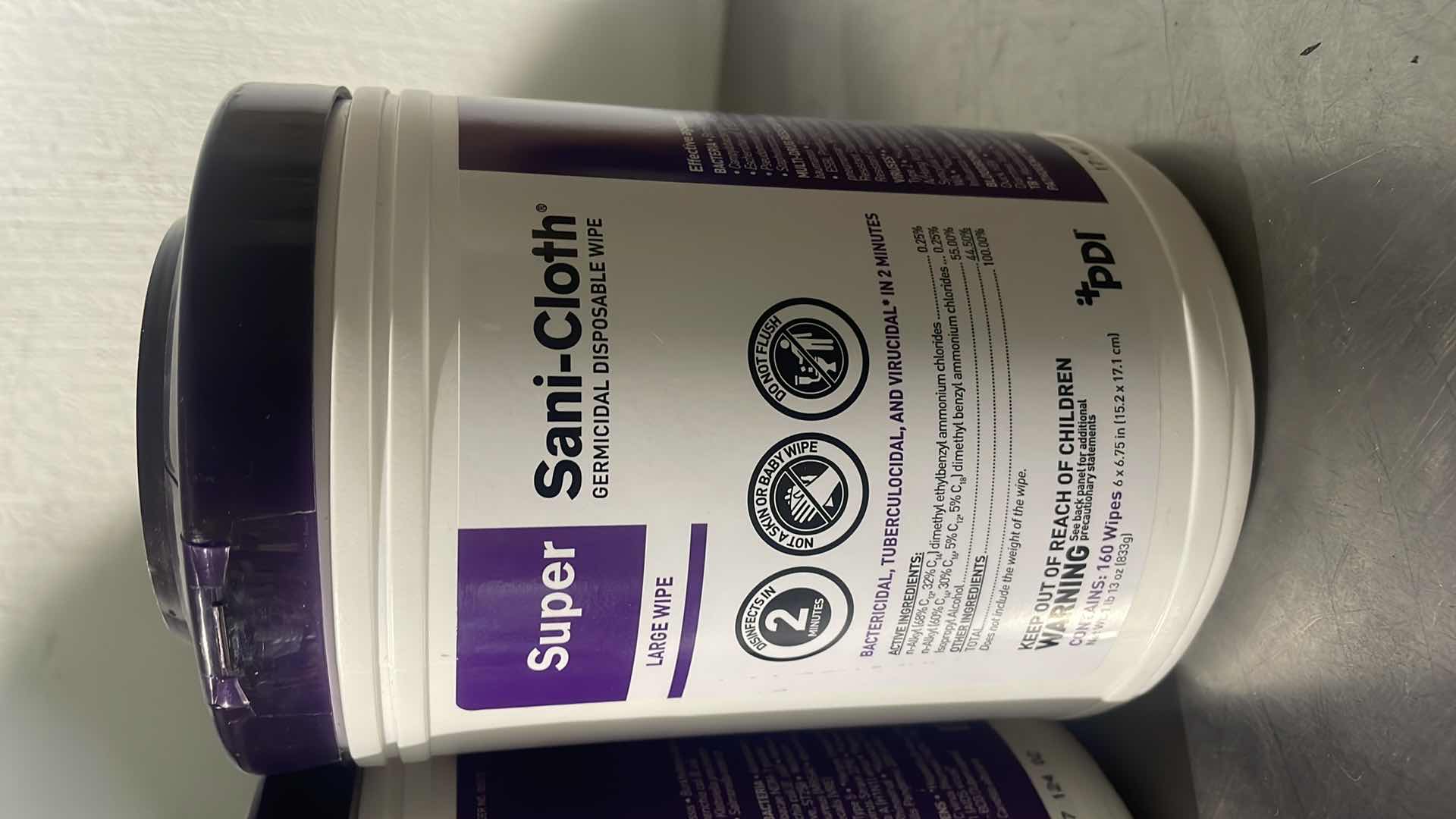 Photo 1 of SANI-CLOTH GERMICIDAL DISPOSAL LARGE WIPES(3) EXP 5/24