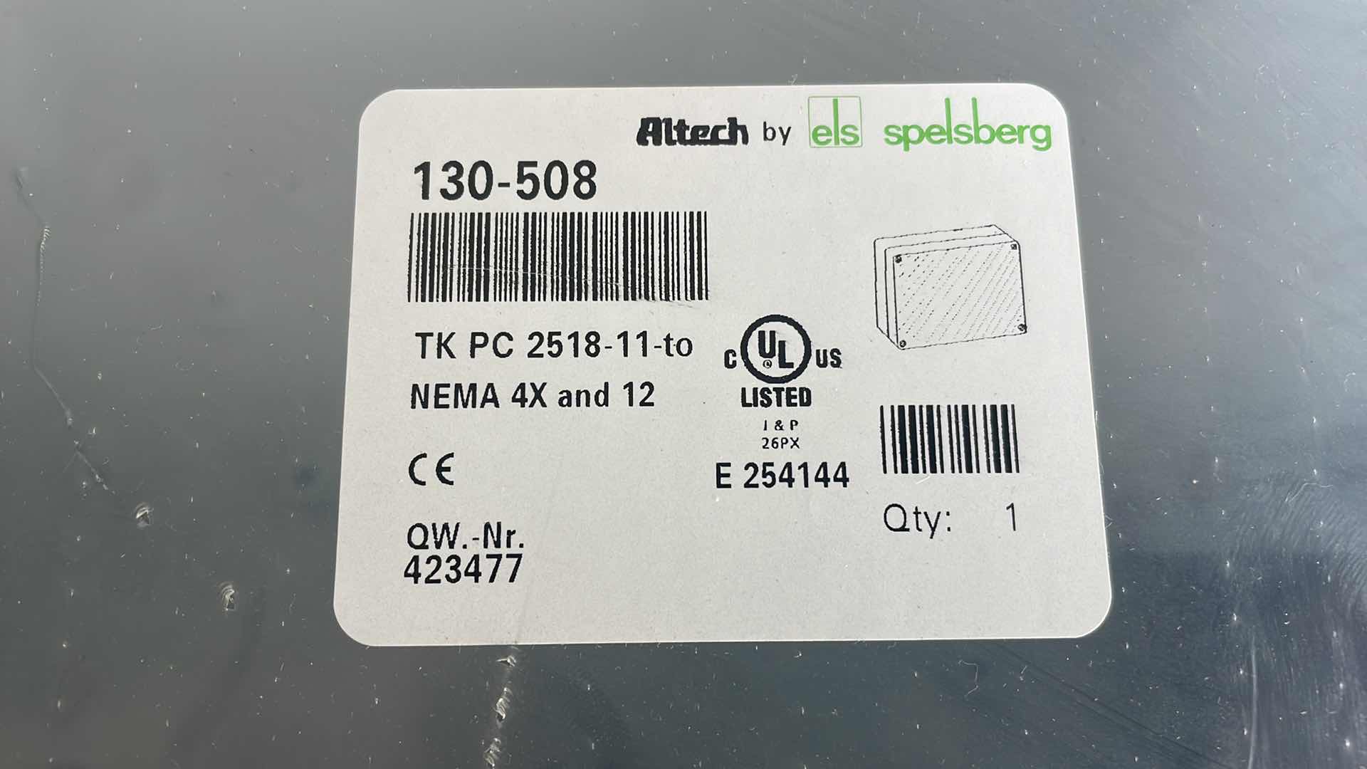 Photo 1 of NEW SEALED ALTECH BY ELS SPELSBERG INDUSTRIAL AUTOMATION ENCLOSURE 130-508 TK PC 2518-11 TO NEMA4X AND 12