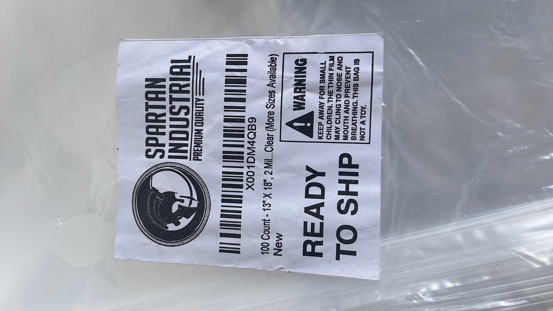 Photo 1 of 13" X 18" 2 MIL CLEAR RECLOSABLE ZIP PLASTIC POLY BAGS (200)