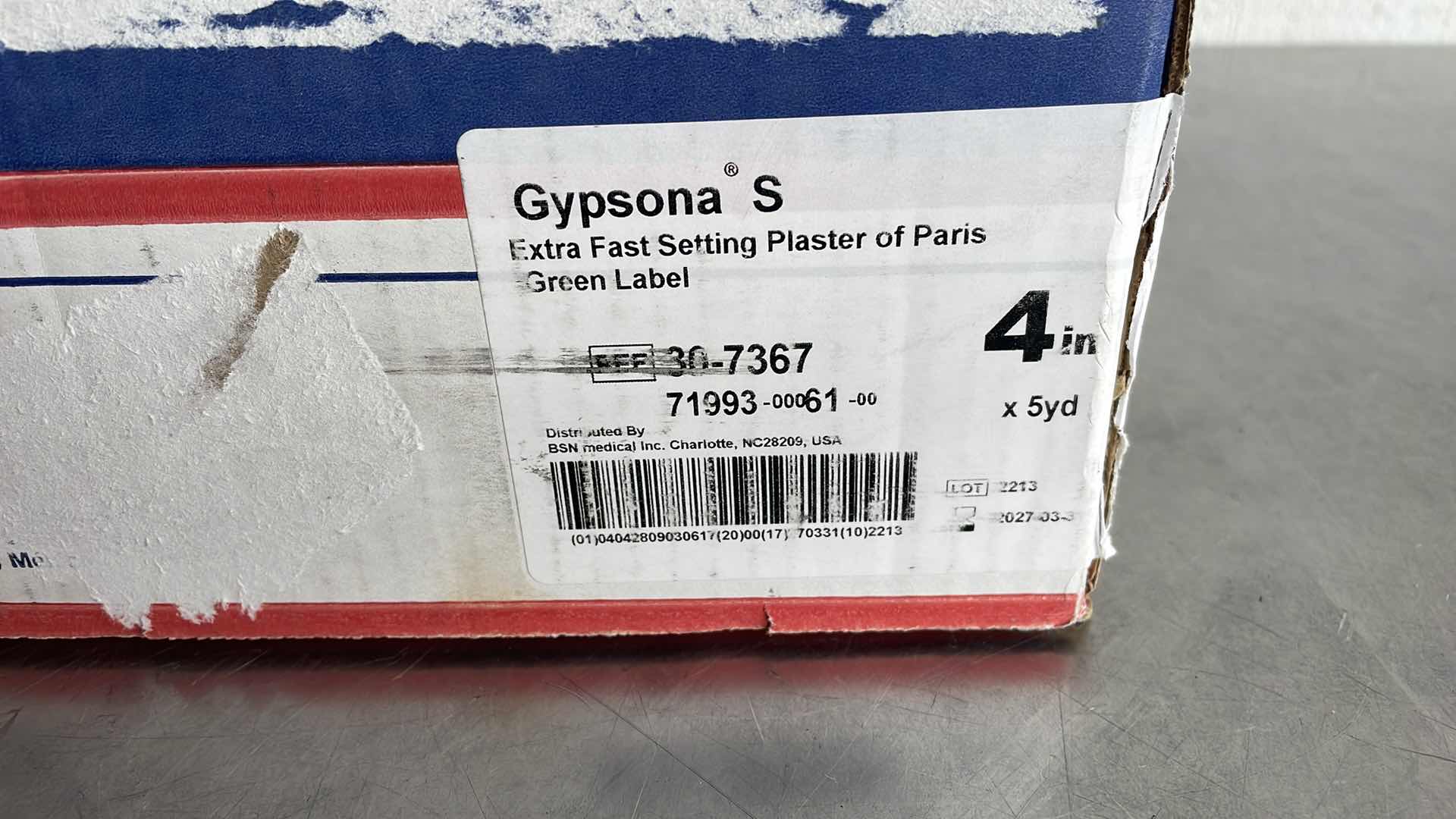 Photo 1 of GYPSONA EXTRA FAST SETTING PLASTER OF PARIS GREEN LABEL 4” X 5 YARD (12)