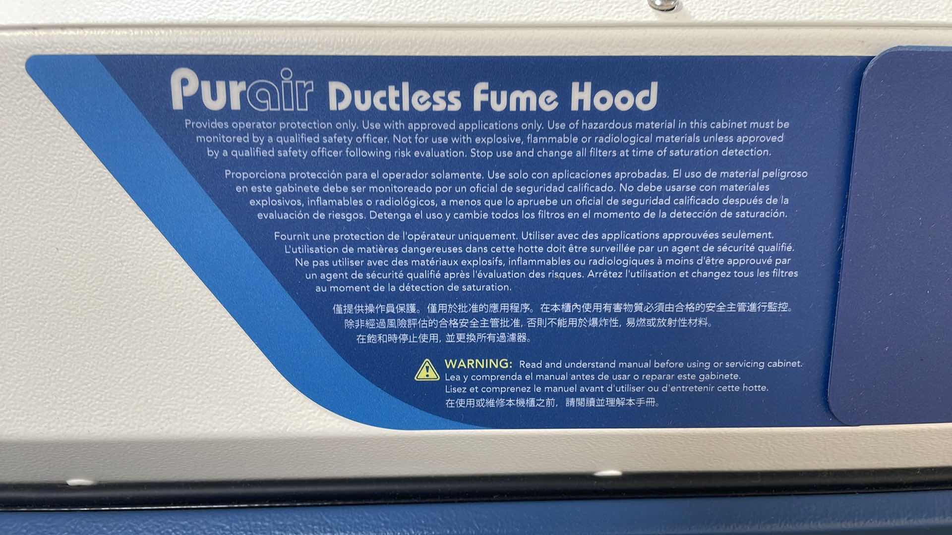 Photo 1 of AIR SCIENCE P5-36-XT PURAIR BASIC DUCTLESS FUME HOOD 120V 60HZ 10A (2)