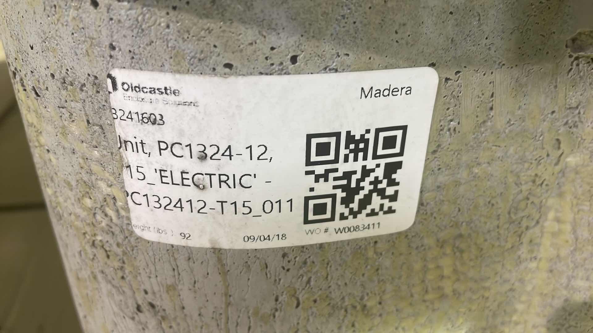 Photo 1 of OLDCASTLE POLYMER 1324-12
25” X 15-1/2” ELECTRICIAL BOX