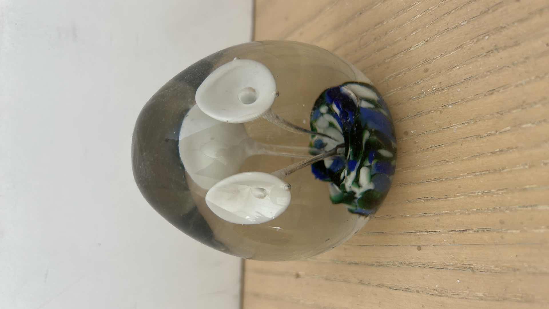 Photo 1 of 3 ARTWORK SPUN GLASS EGGS AND SHPERE TALLEST 4”