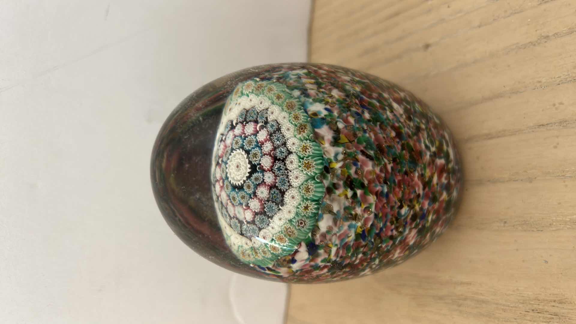 Photo 7 of 3 ARTWORK SPUN GLASS EGGS AND SHPERE TALLEST 4”