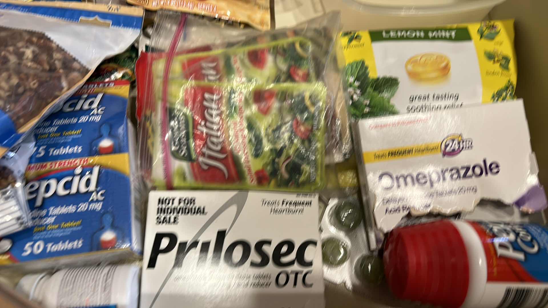 Photo 1 of CONTENTS OF PULL OUT DRAWER IN KITCHEN- SEASONING MIXES AND MORE