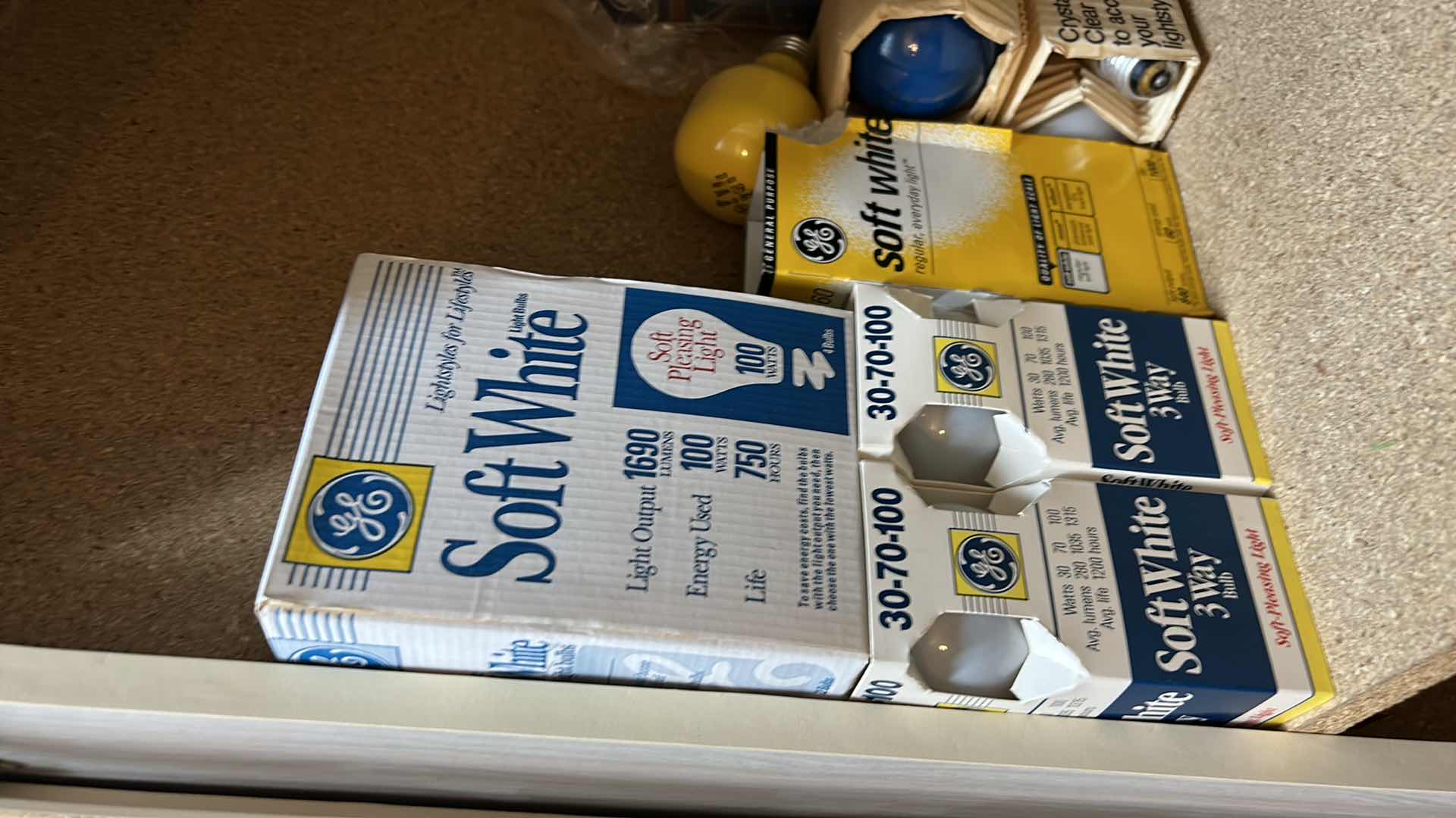 Photo 1 of CONTENTS OF SHELF IN GARAGE - LIGHT BULBS