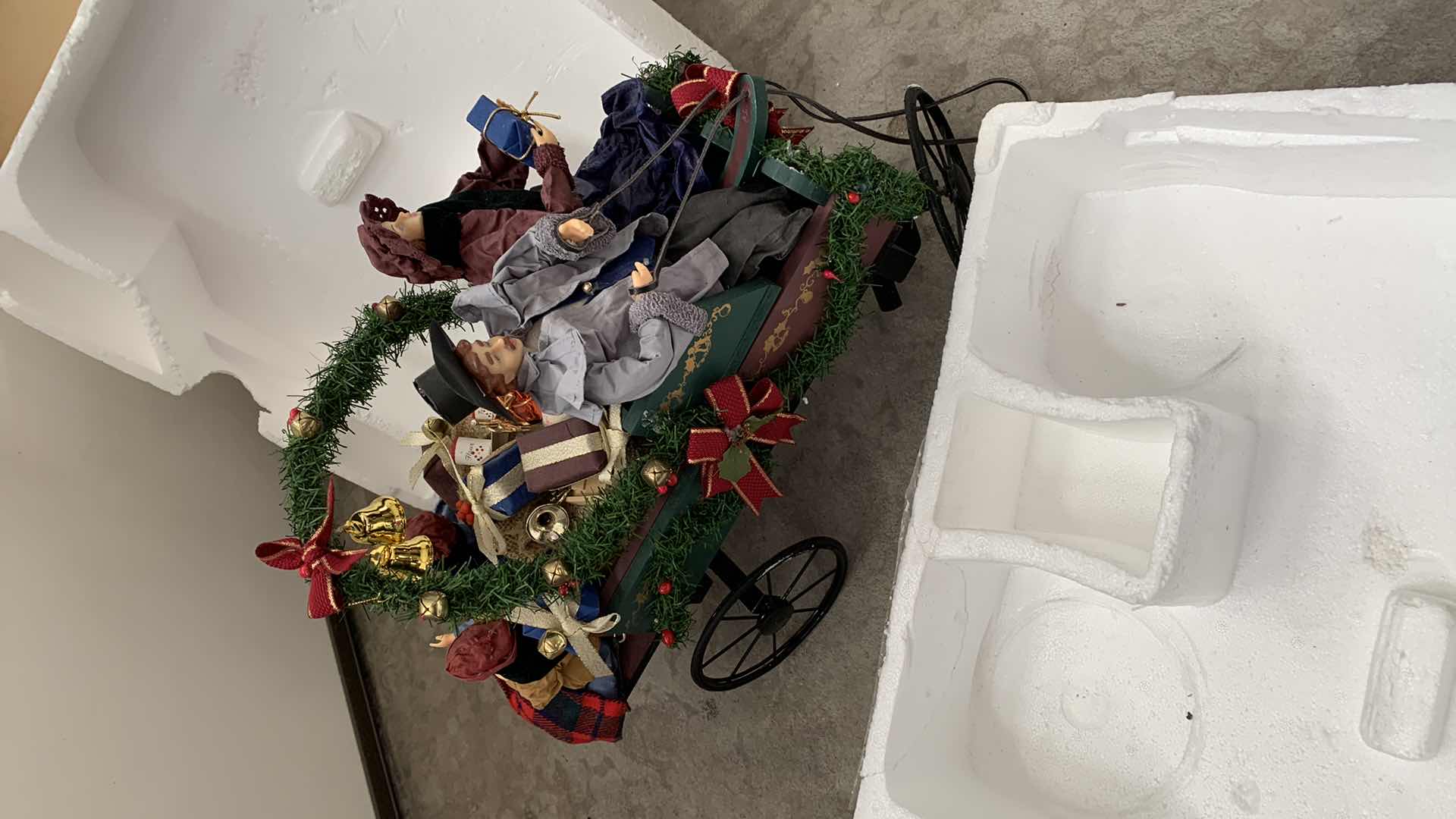 Photo 1 of FABRIC MACHE FAMILY IN HOLIDAY CARRAIGE