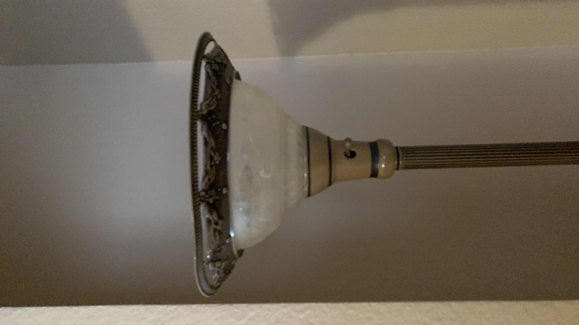 Photo 1 of METAL FLOOR LAMP WITH GLASS SHADE