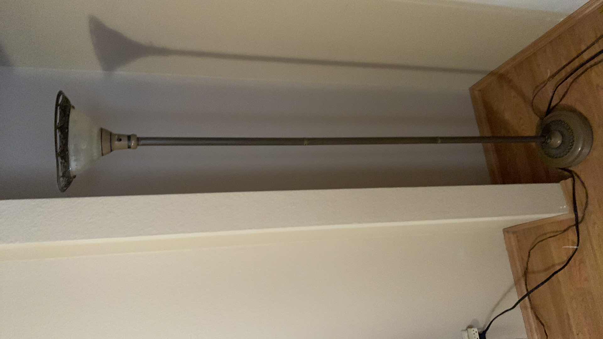 Photo 1 of METAL FLOOR LAMP WITH GLASS SHADE