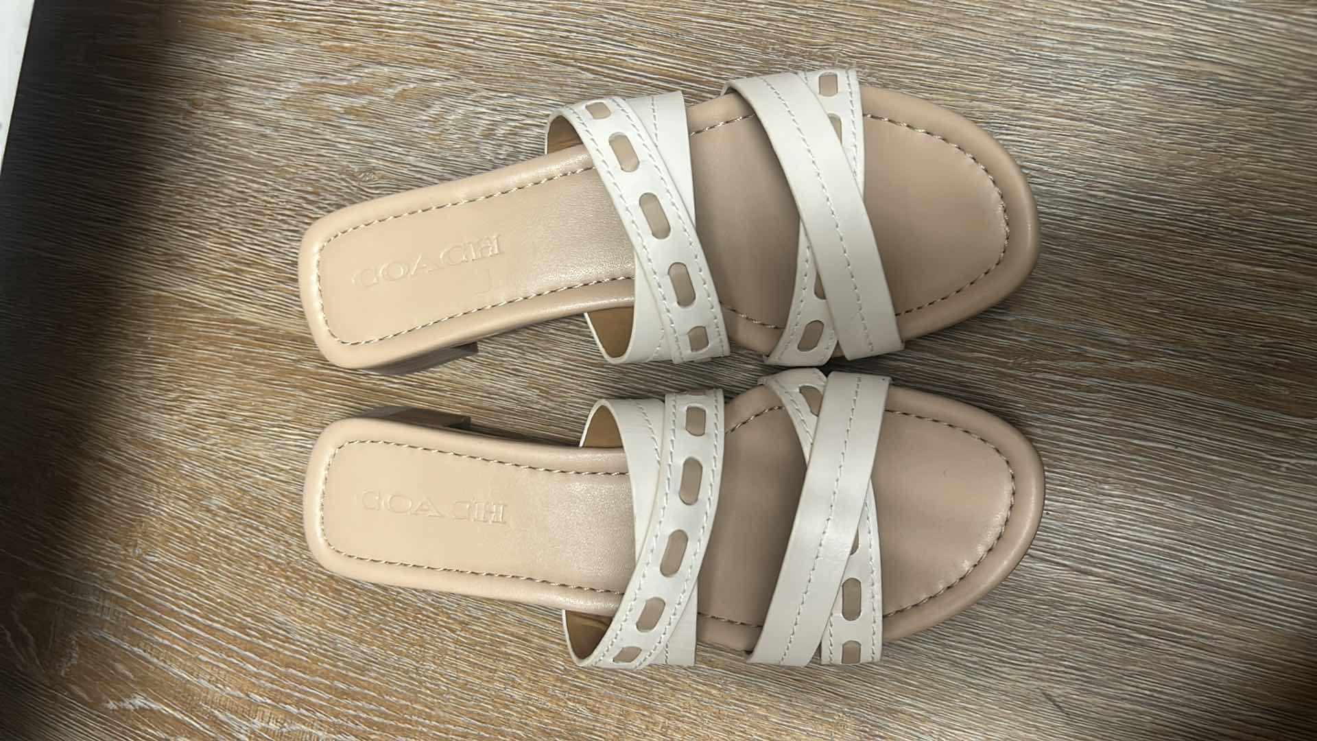 Photo 1 of COACH ARIANA MAT CALF/SOFT CHALK/BEECHWOOD SLIP ON SHOE SIZE 7.5