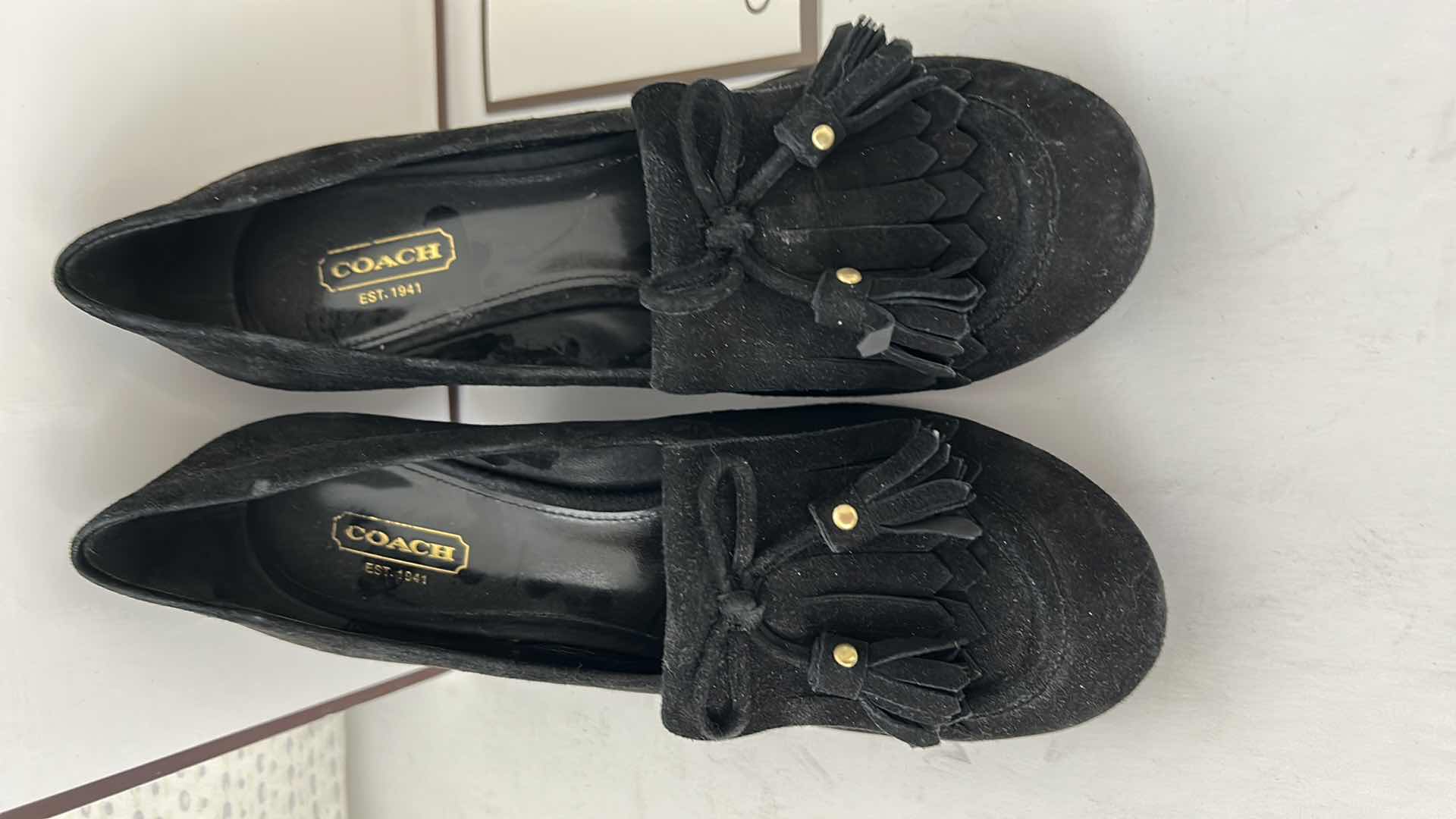 Photo 1 of COACH TERRI KIDSUEDE BLACK 7.5