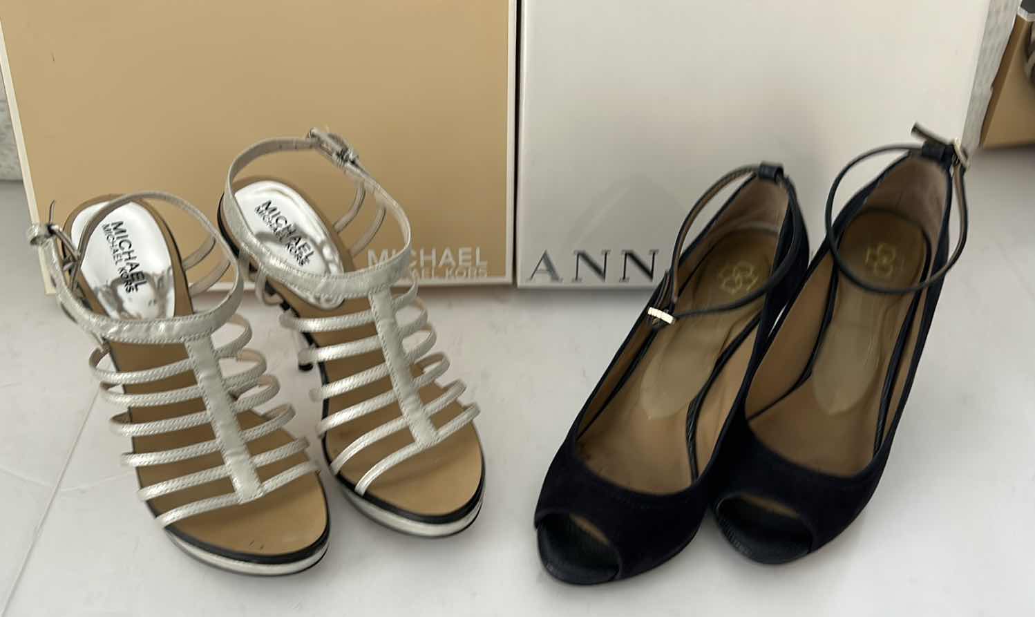 Photo 1 of 2 PAIR WOMENS SHOES MICHAEL KORS SIZE 7 AND ANN TAYLOR SIZE 6.5