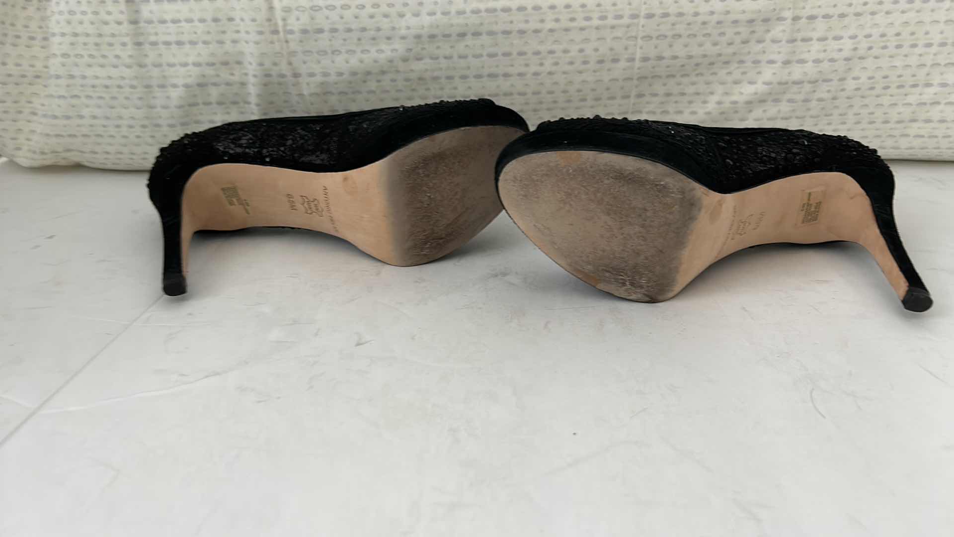 Photo 1 of ANTONIO MELANI BLACK SPARKLE HEELS