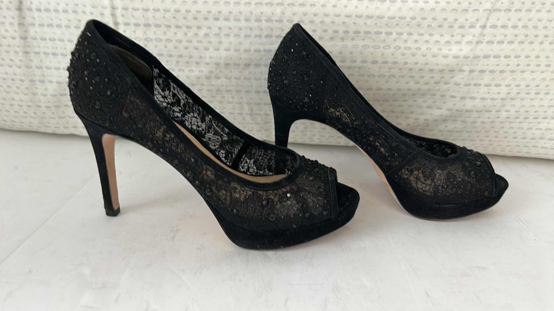 Photo 1 of ANTONIO MELANI BLACK SPARKLE HEELS