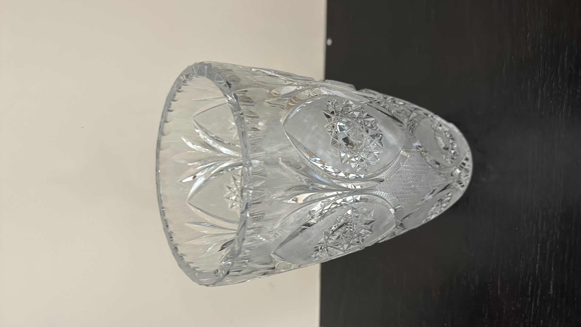 Photo 5 of CRYSTAL VASE AND SCALLOPED CRYSTAL BOWL, VASE H10”