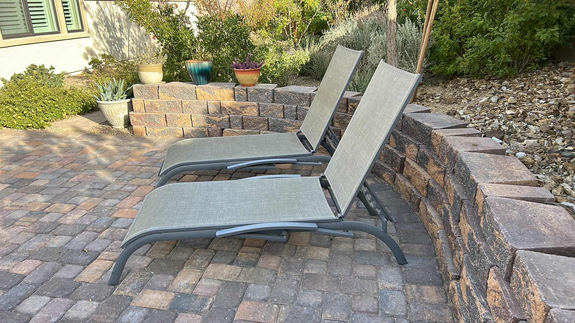 Photo 1 of 2 OUTDOOR PATIO RECLINING LOUNGE CHAIRS