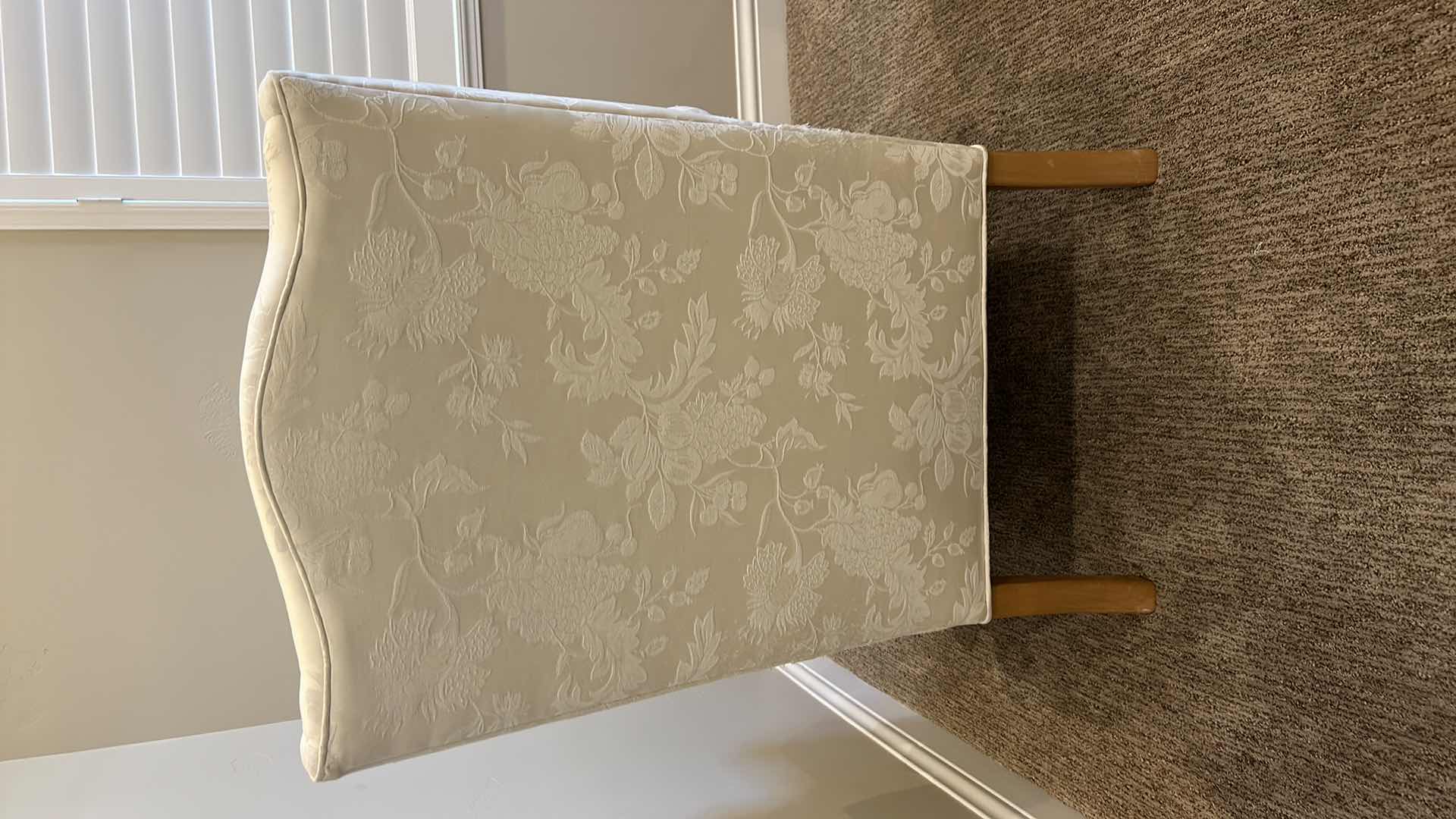 Photo 1 of ETHAN ALLEN CREAM UPHOLSTERED ACCENT CHAIR WITH TWO PILLOWS