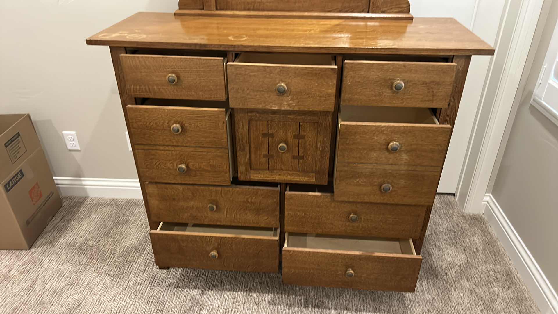 Photo 1 of IMPRESSIONS BY THOMASVILLE CHEST OF DRAWERS WITH MIRROR (water marks) 54 1/2” x 19” x 7’