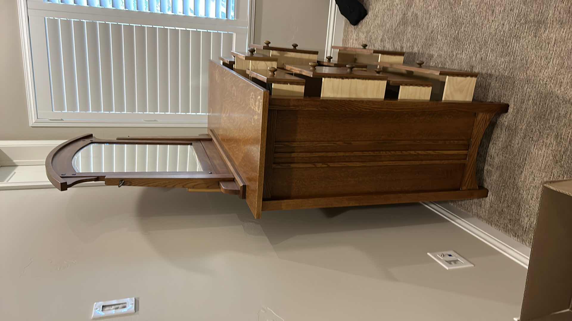 Photo 1 of IMPRESSIONS BY THOMASVILLE CHEST OF DRAWERS WITH MIRROR (water marks) 54 1/2” x 19” x 7’