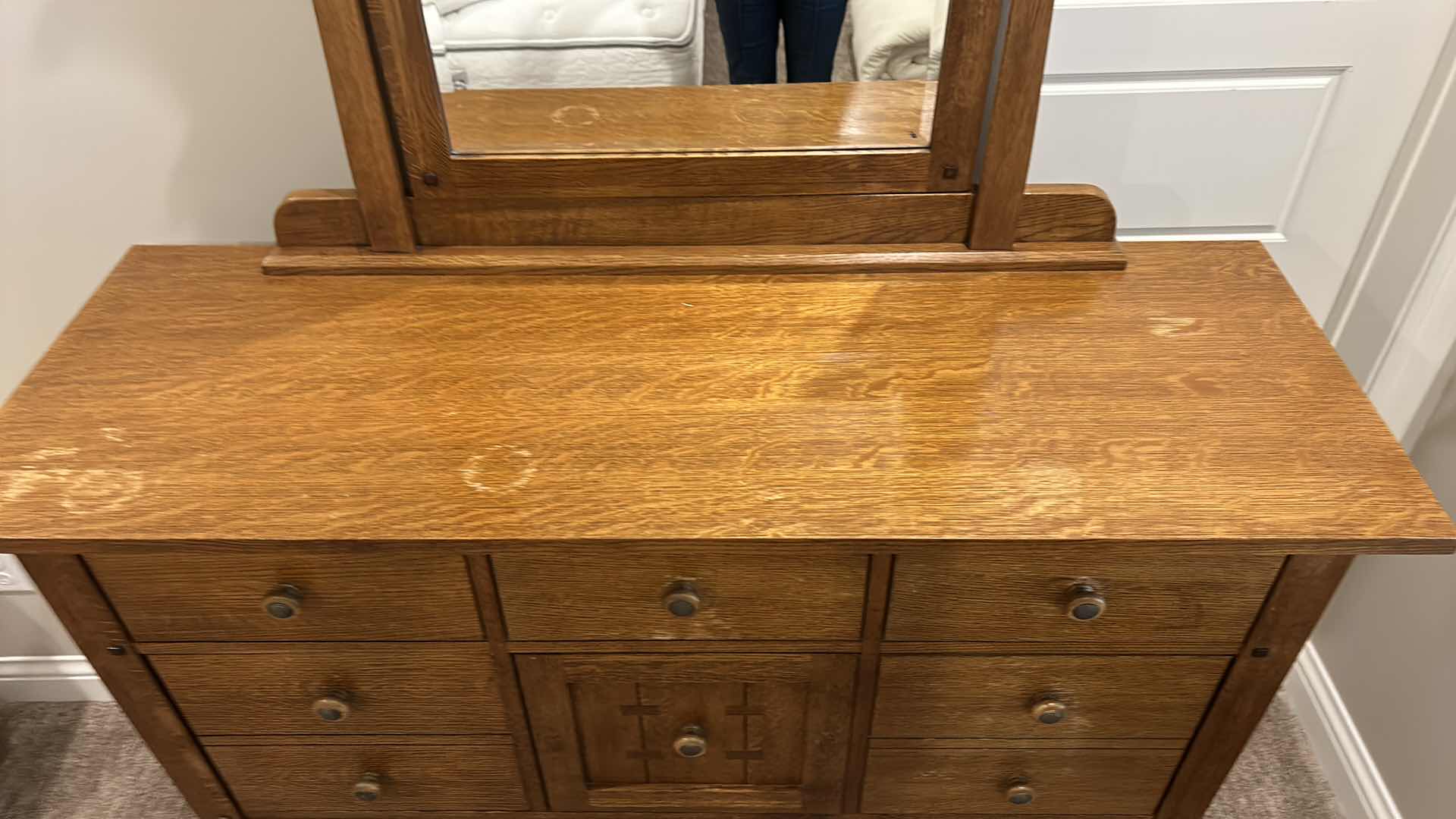 Photo 1 of IMPRESSIONS BY THOMASVILLE CHEST OF DRAWERS WITH MIRROR (water marks) 54 1/2” x 19” x 7’
