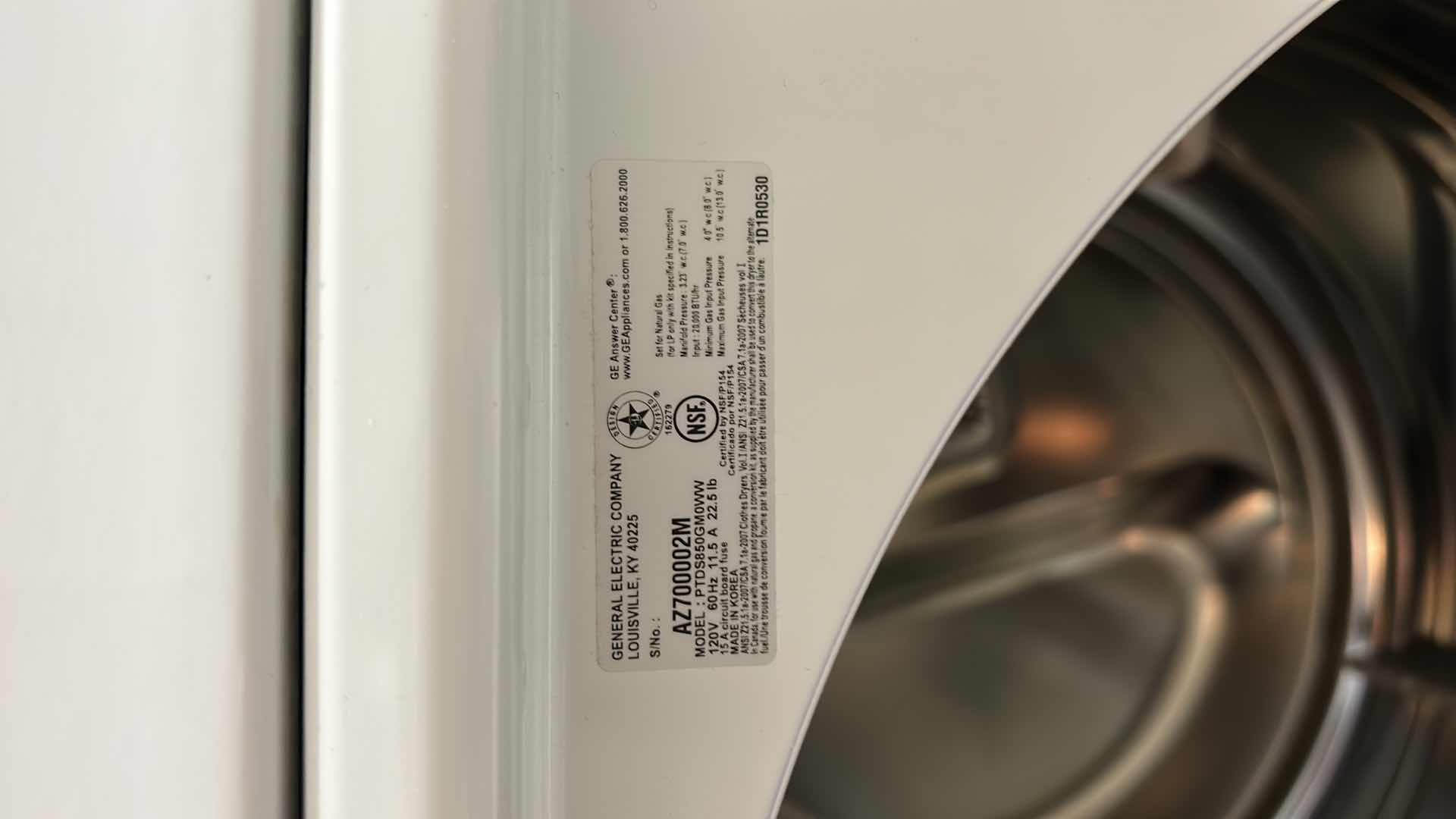 Photo 5 of GE PROFILE FRONT LOADING DRYER